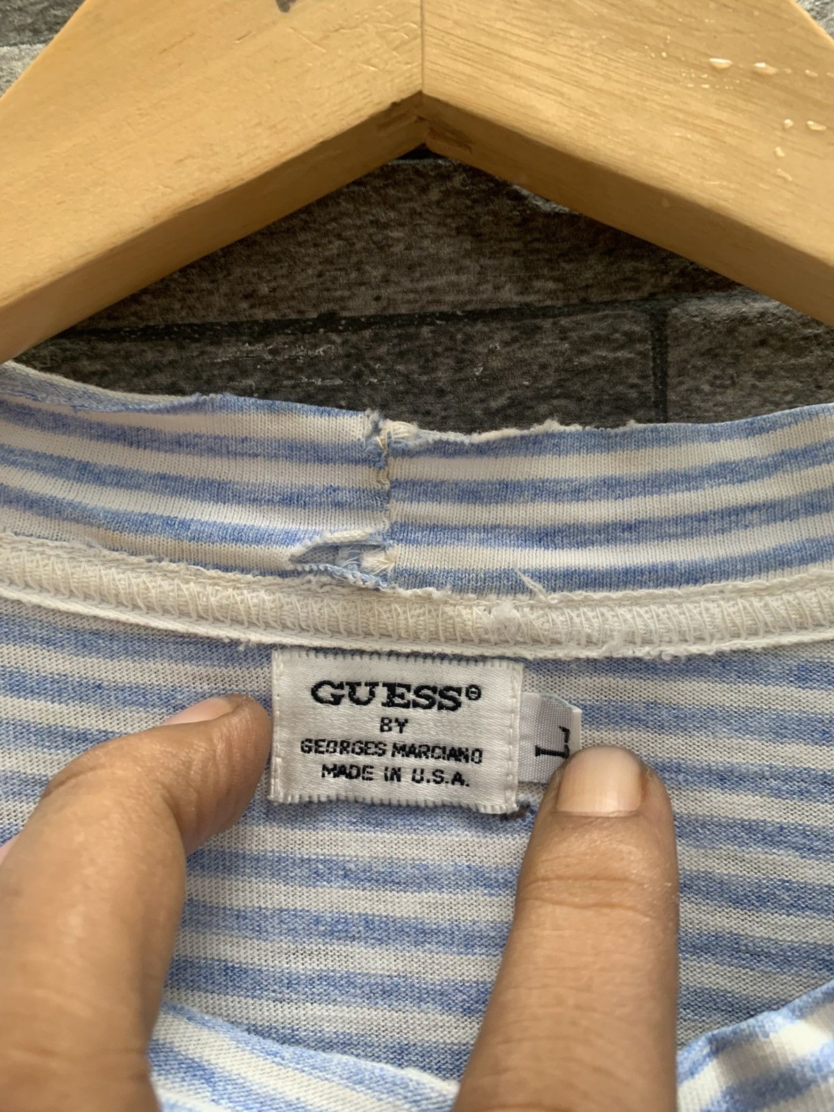 Guess Vintage GUESS Stripe Tee Size US XL / EU 56 / 4 - 3 Thumbnail