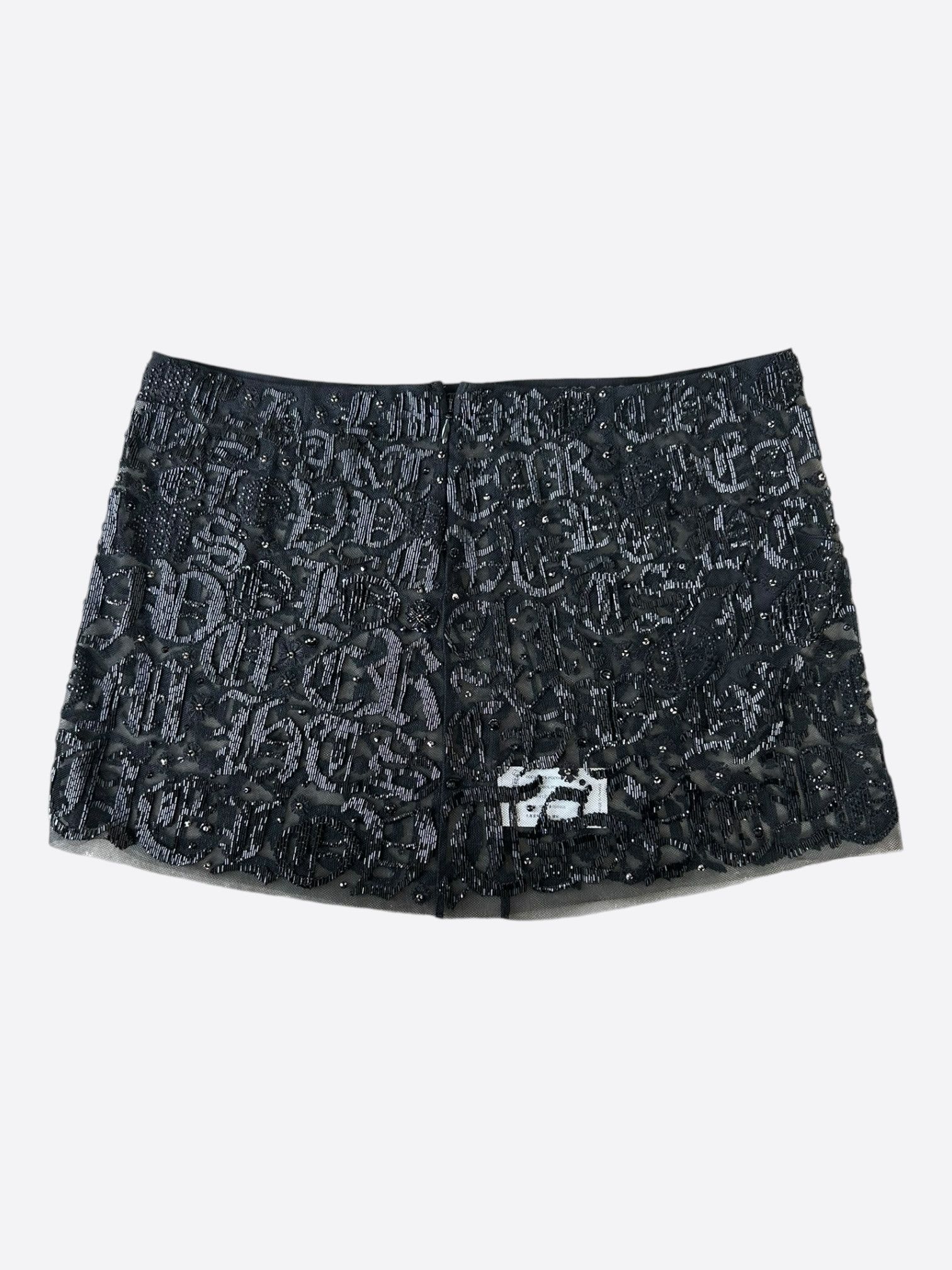 Chrome Hearts Chrome Hearts Black Pearl Logo Sheer Skirt Size 26" / US 2 / IT 38 - 2 Thumbnail
