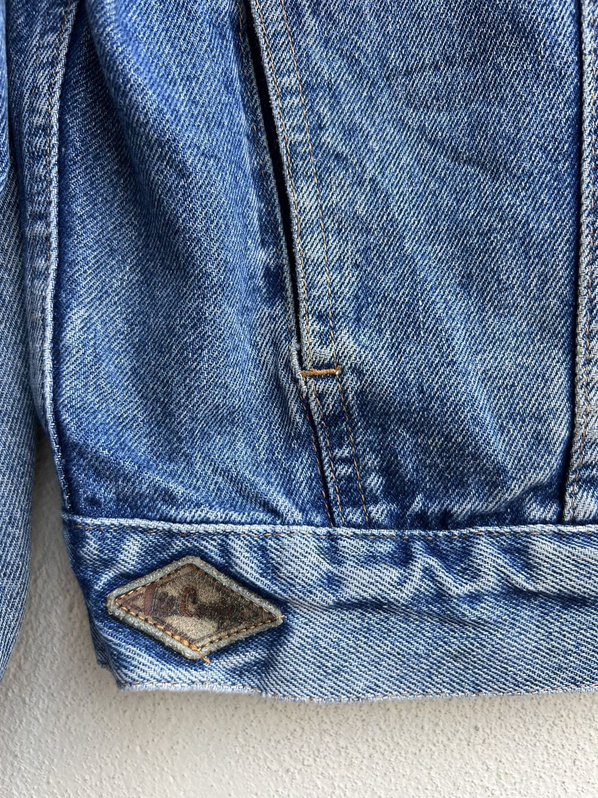 Vintage VTG 80s 90s Lee Cooper Distress Fade Denim Trucker Jacket Size US L / EU 52-54 / 3 - 13 Thumbnail