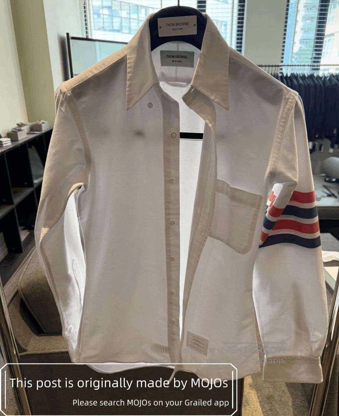 Thom Browne Sz 1 Thom Browne Blue & Red Stripe Shirt. Size US S / EU 44-46 / 1 - 1 Thumbnail