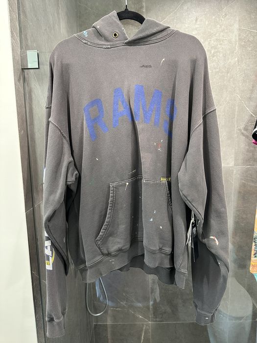 Gallery Dept, Tops, Gallery Dept La Rams 9s Vintage Hoodie Washed Black