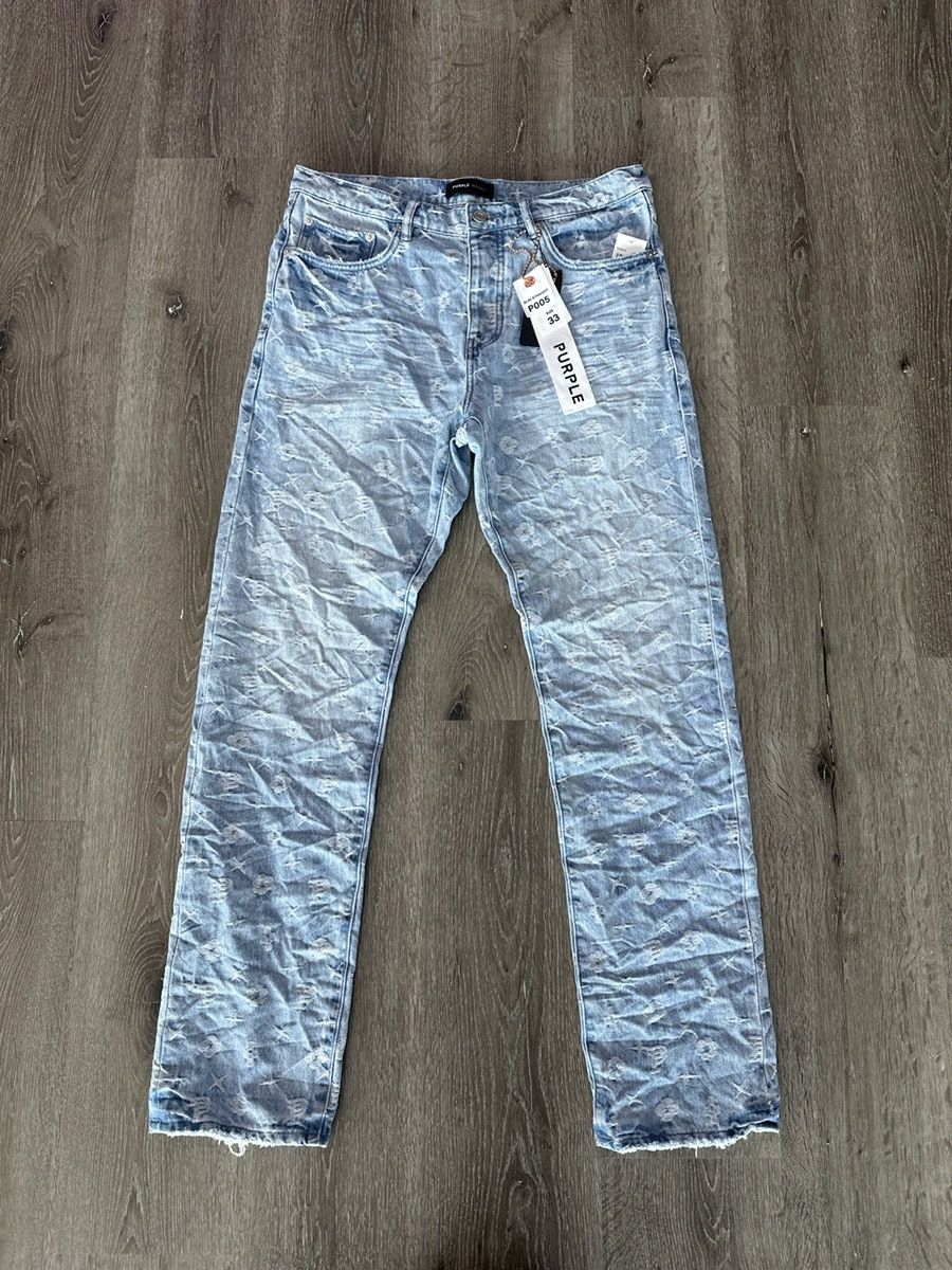 image of Purple Brand “Monogram” Jeans in Blue, Men's (Size 33)