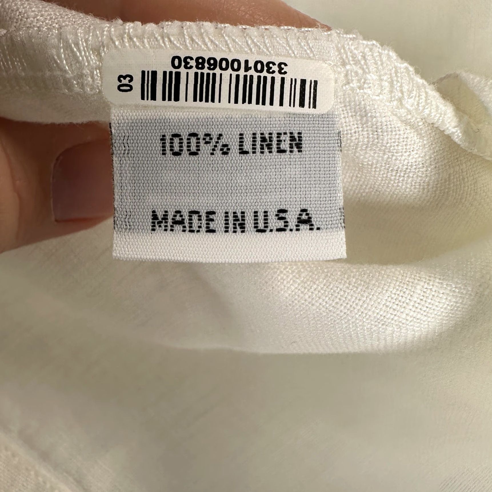 Bell Bryn Walker Tunic Blouse Womens Linen 3/4 Bell Sleeve Ruffle Hem White Made USA Shirts Size XS / US 0-2 / IT 36-38 - 4 Thumbnail