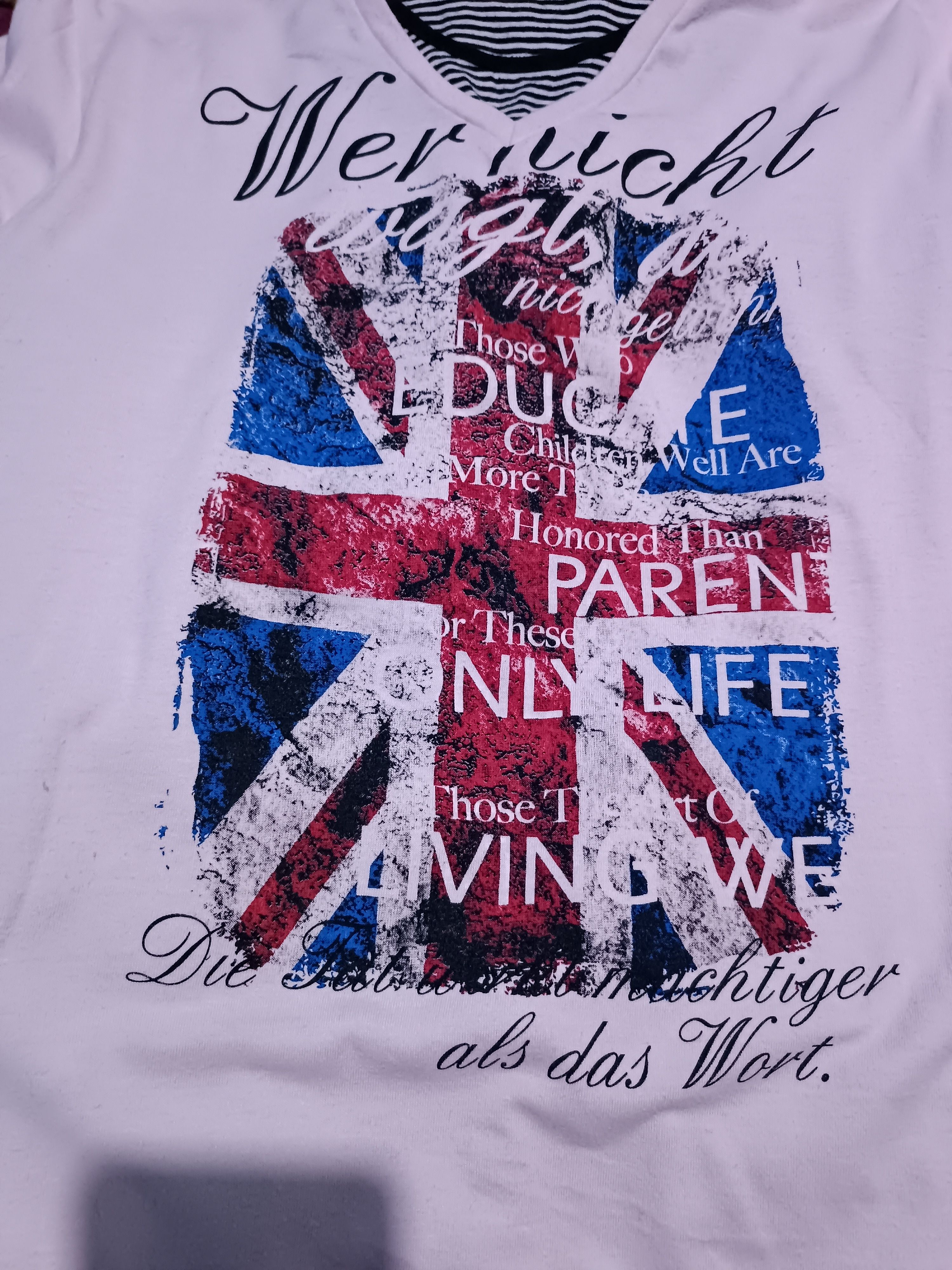 Japanese Brand Japanese Brand Union Jack Poem Long Sleeve T-shirt Size US L / EU 52-54 / 3 - 4 Thumbnail