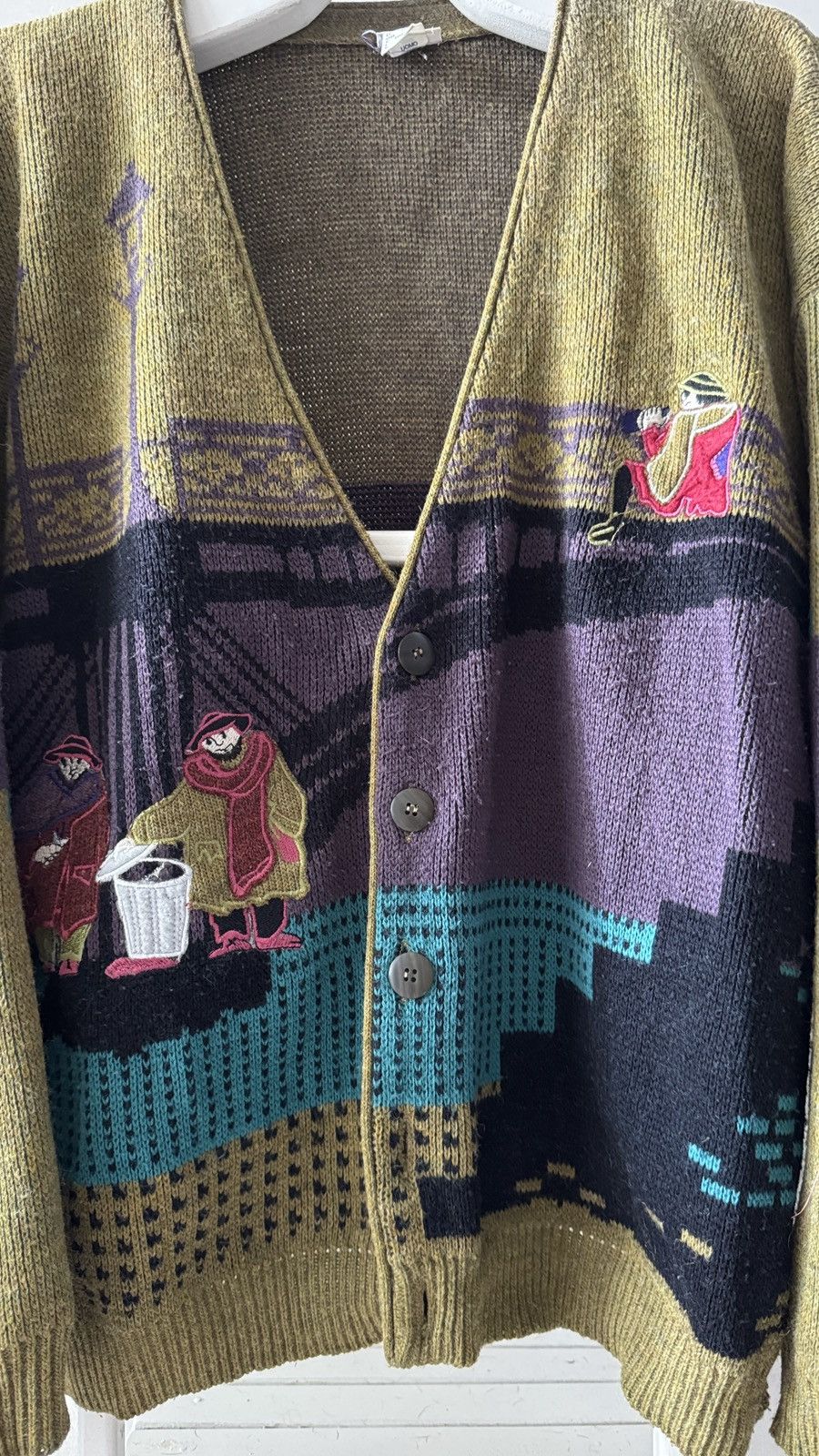 Vintage Rare 90s’ Unique Vintage Coletti Studio Wool Blend Cardigan Size US L / EU 52-54 / 3 - 4 Thumbnail
