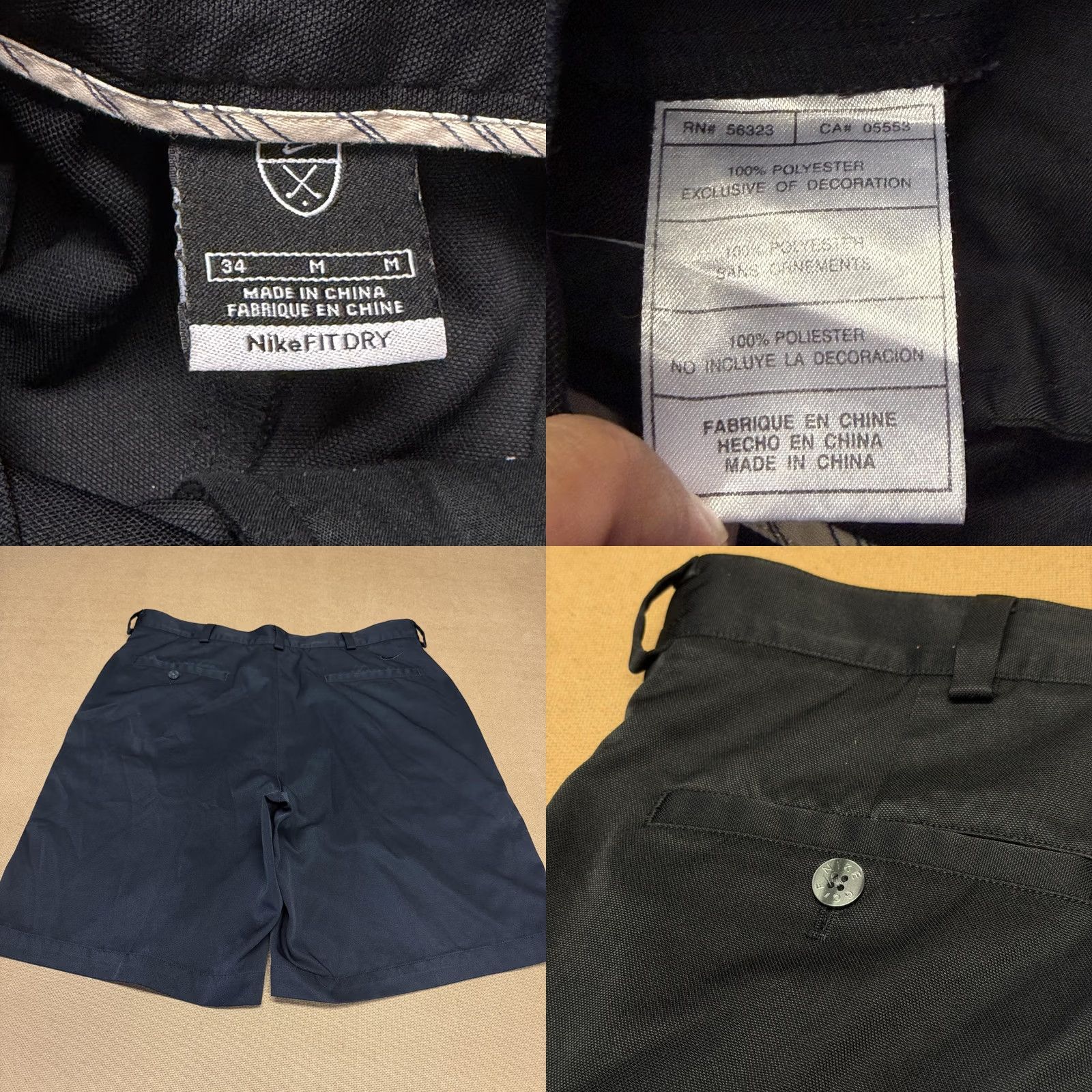 Nike Nike Shorts Mens 34 Black FitDry Golf Performance Polyester Pockets Quick Dry Size US 34 / EU 50 - 8 Thumbnail