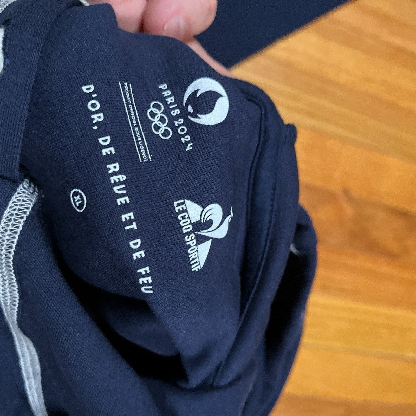 Le Coq Sportif NWT Le Coq Sportif x Paris 2024 Olympics Navy Hoodie Sweater Size US XL / EU 56 / 4 - 9 Thumbnail