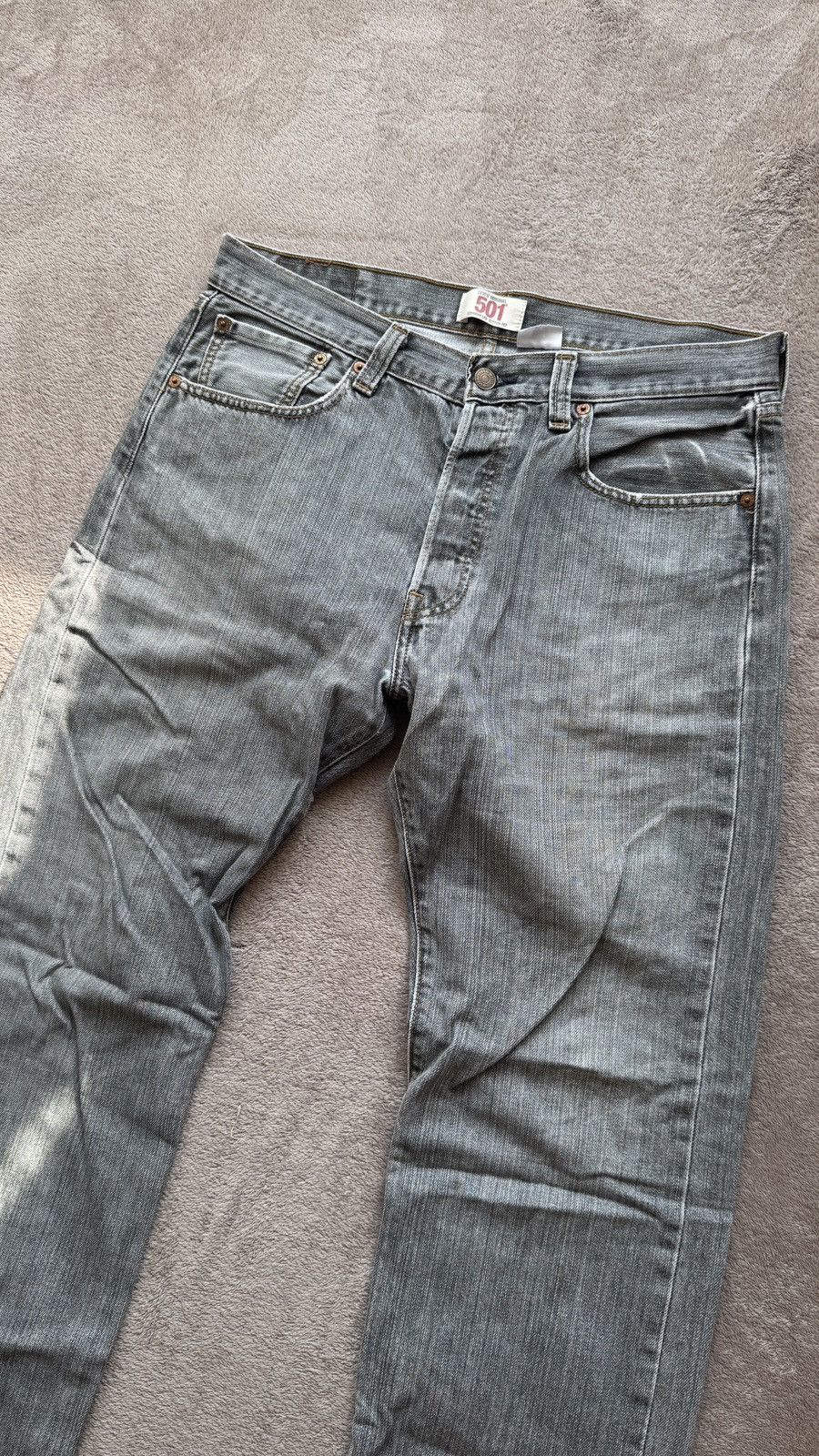 Levi's Vintage Clothing Helmut Lang Style Levii’s Jeans 501 Y2K faded washed denim Size US 33 - 4 Thumbnail