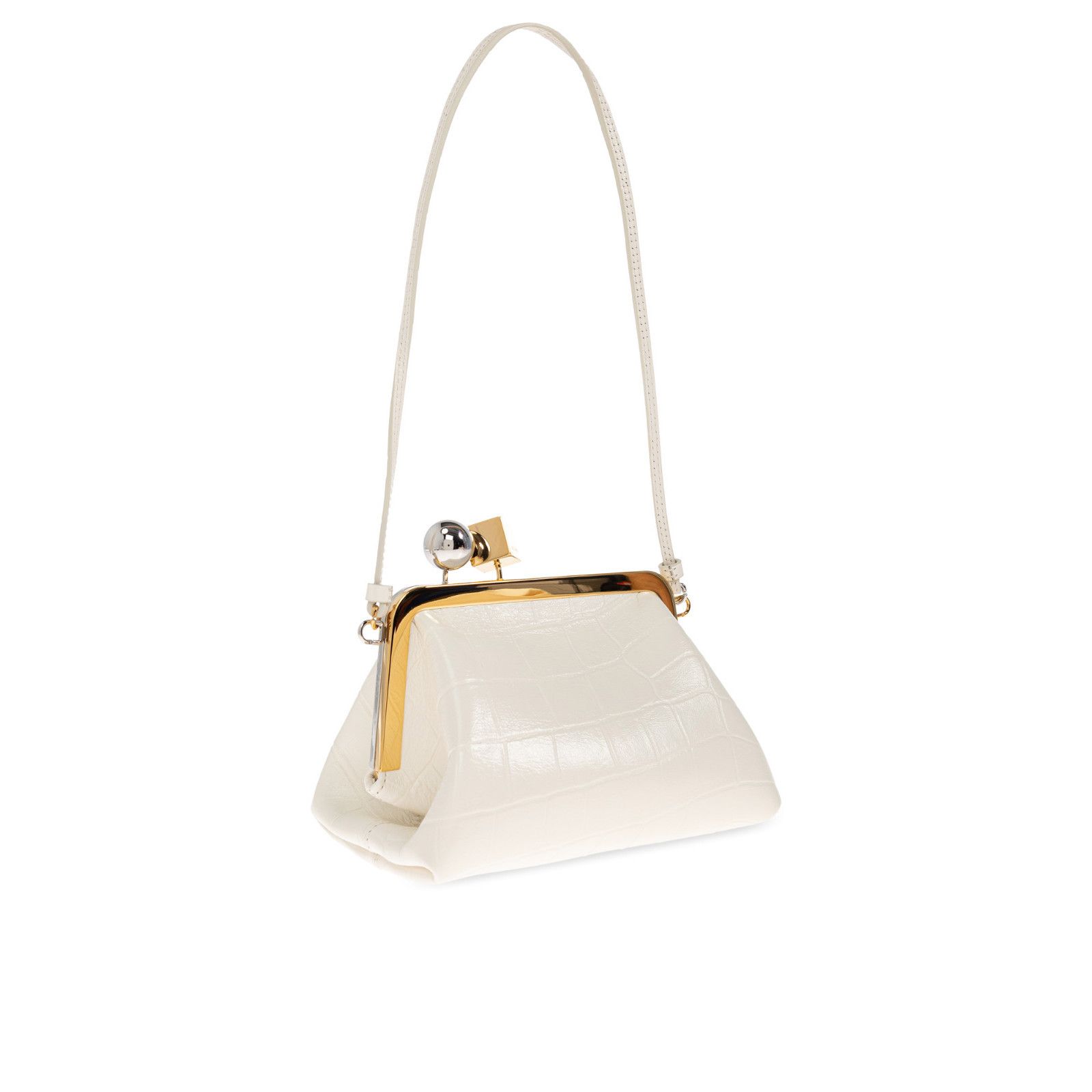 Jacquemus Jacquemus The Berlingot White Leather Shoulder Bag New Size ONE SIZE - 3 Thumbnail