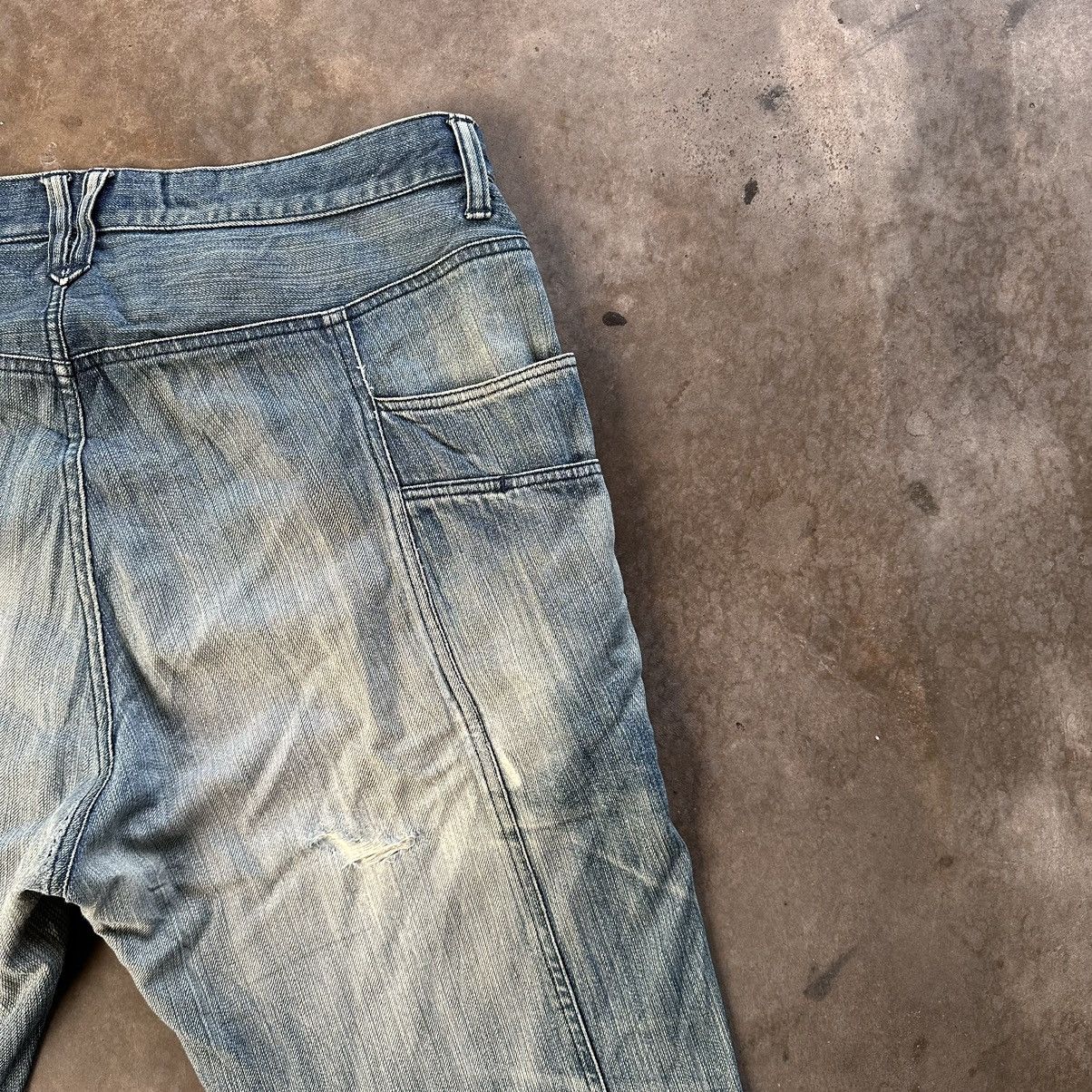Japanese Brand Vintage Phil Smart Japanese Distressed Sick Jean Faded Pant Size US 37 - 12 Thumbnail