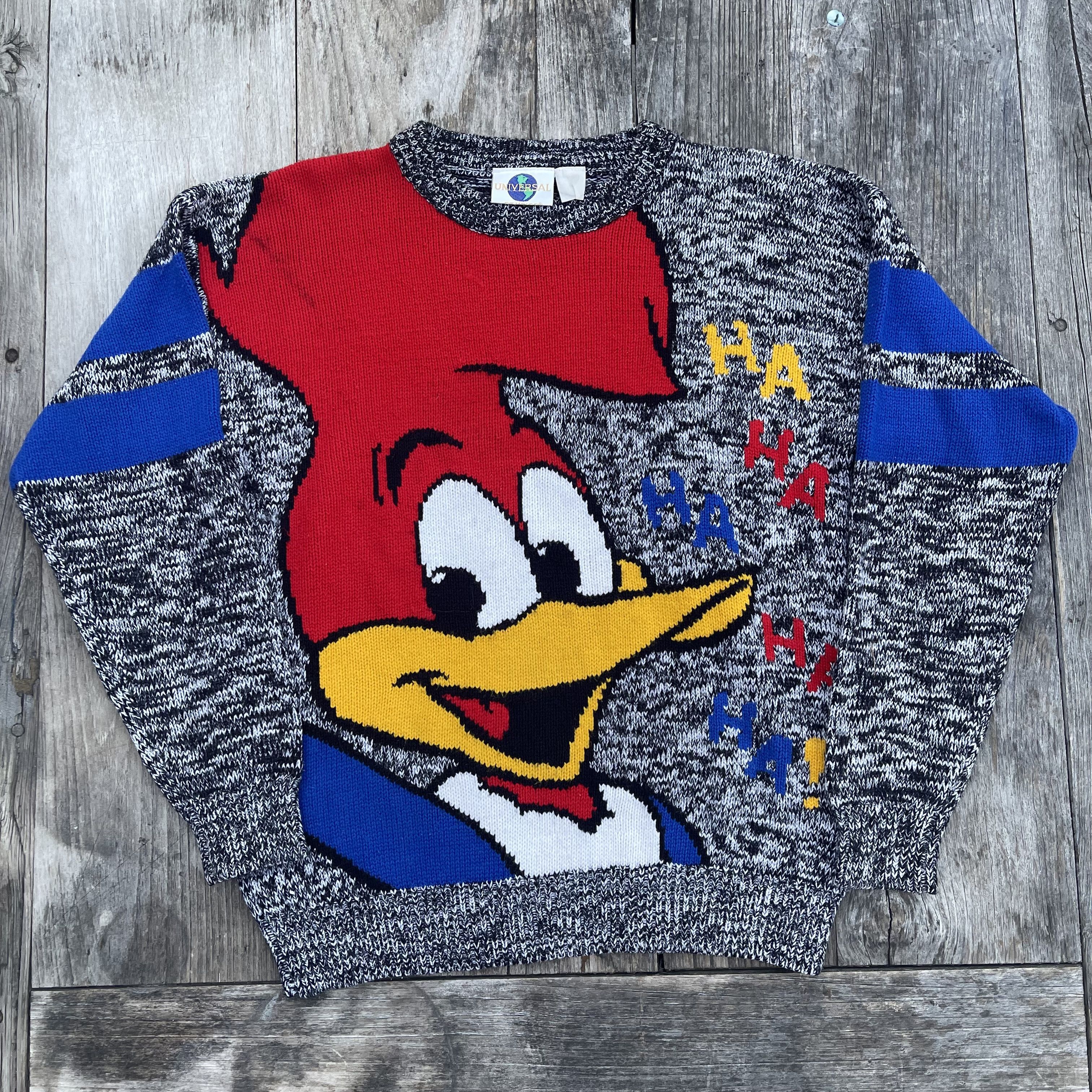 Universal Studios Vintage Universal Studios Woody the Woodpecker Knit Sweater Size US M / EU 48-50 / 2 - 1 Thumbnail