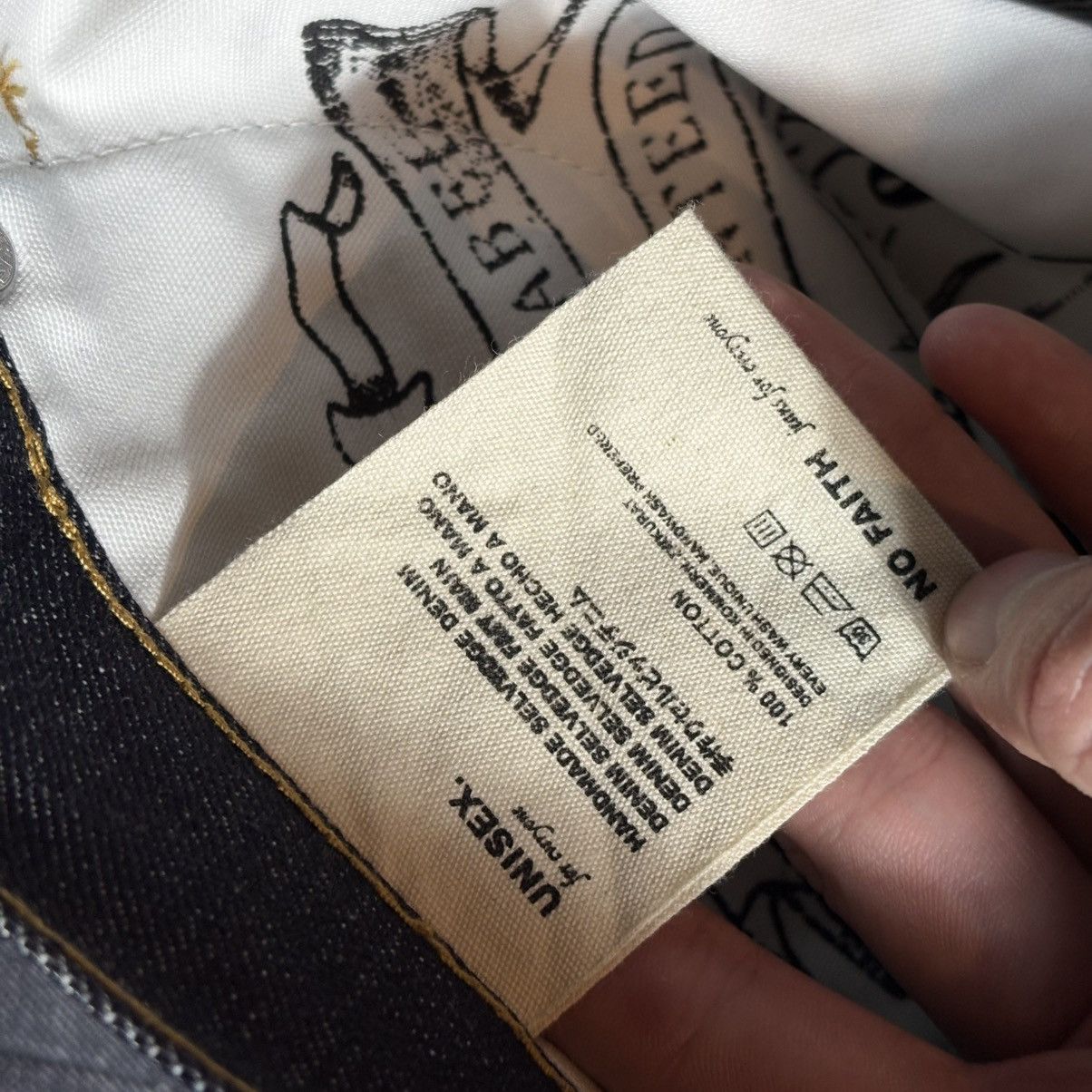 No Faith Studios NO/FAITH STUDIO DENIM JEANS Size US 34 / EU 50 - 12 Thumbnail
