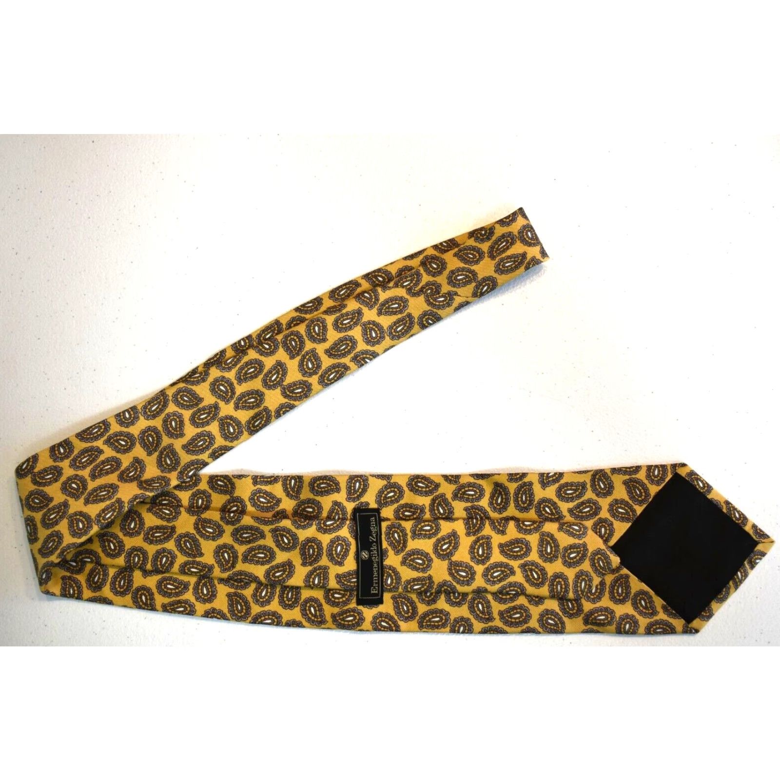 Ermenegildo Zegna Ermenegildo Zegna Silk Necktie Paisley Gold 58" x 3.5" Men Ties Classic 100% Silk Made In Italy Mens Size ONE SIZE - 3 Thumbnail
