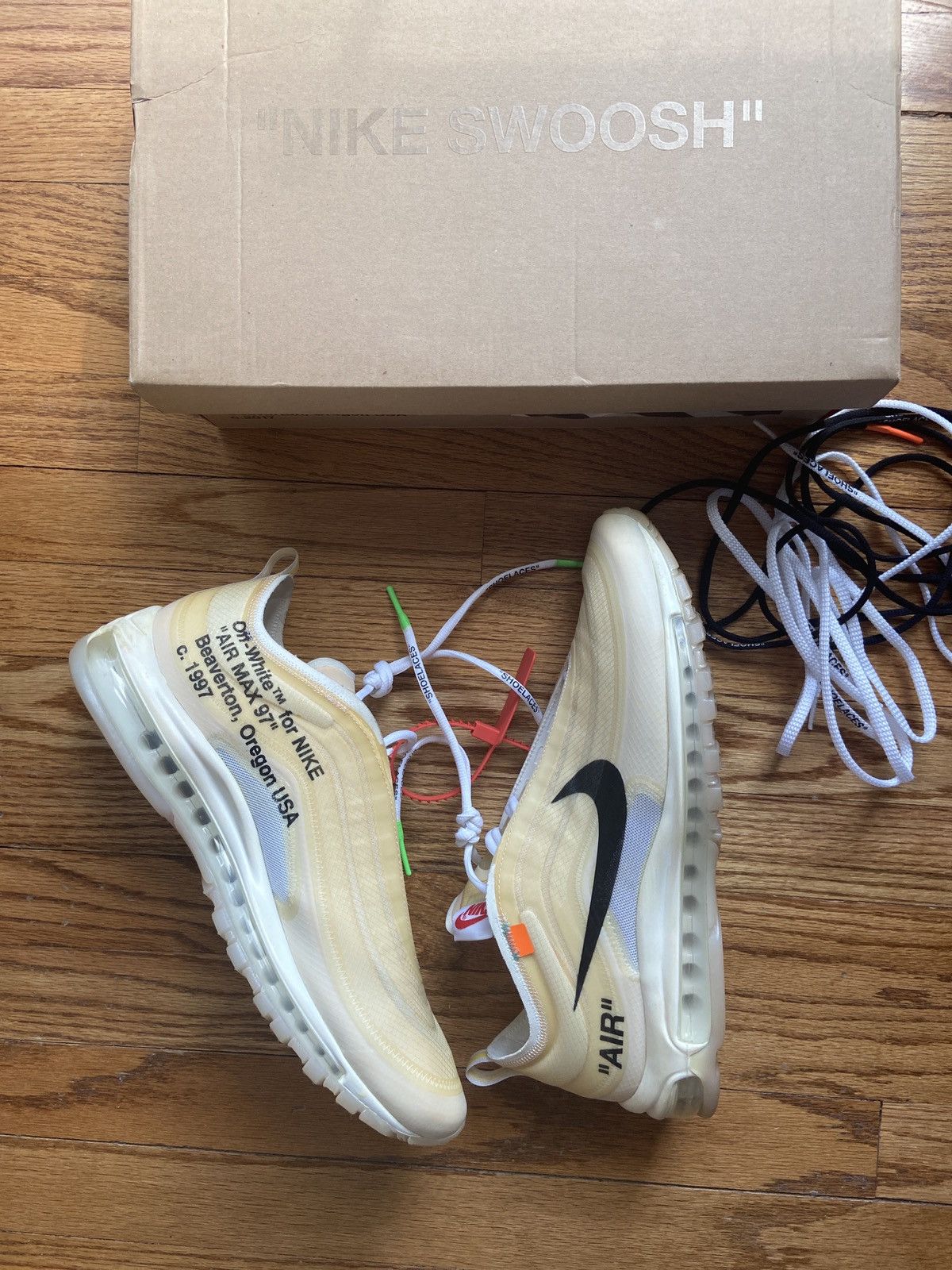 image of Nike Off-White Air Max 97 OG Shoes, Men's (Size 13)