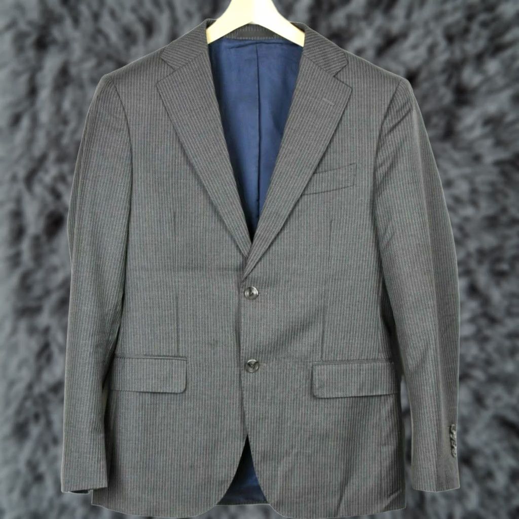 Suitsupply SUITSUPPLY Napoli Blazer Men UK 36 Single Breasted Lined Button Grey Pinstriped Jacket Size 36R - 1 Thumbnail