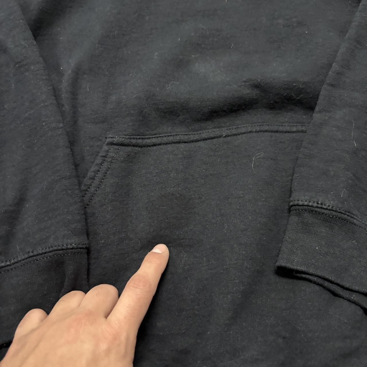 Russell Athletic × Vintage Crazy Vintage Y2K/2000s Black Blank Russell Style Essential Hoodie! Size US L / EU 52-54 / 3 - 6 Thumbnail