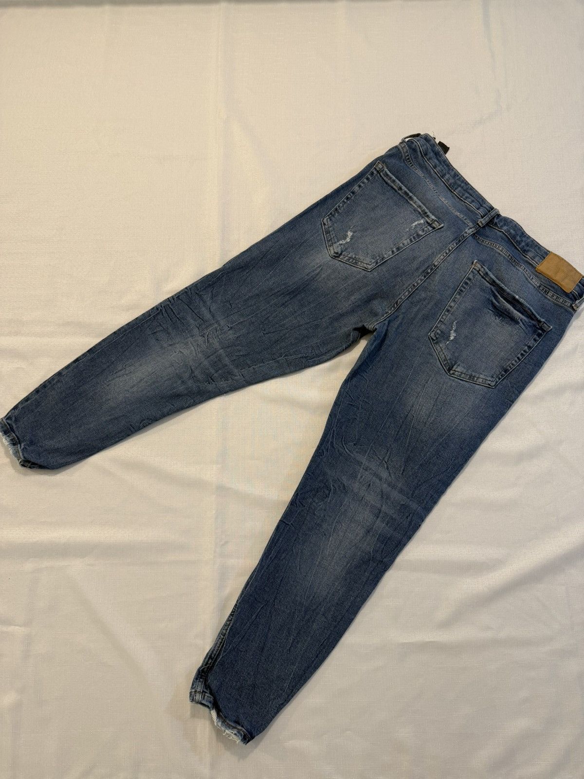 Zara ZARA Distressed Tapered Jeans Size US 36 / EU 52 - 2 Thumbnail
