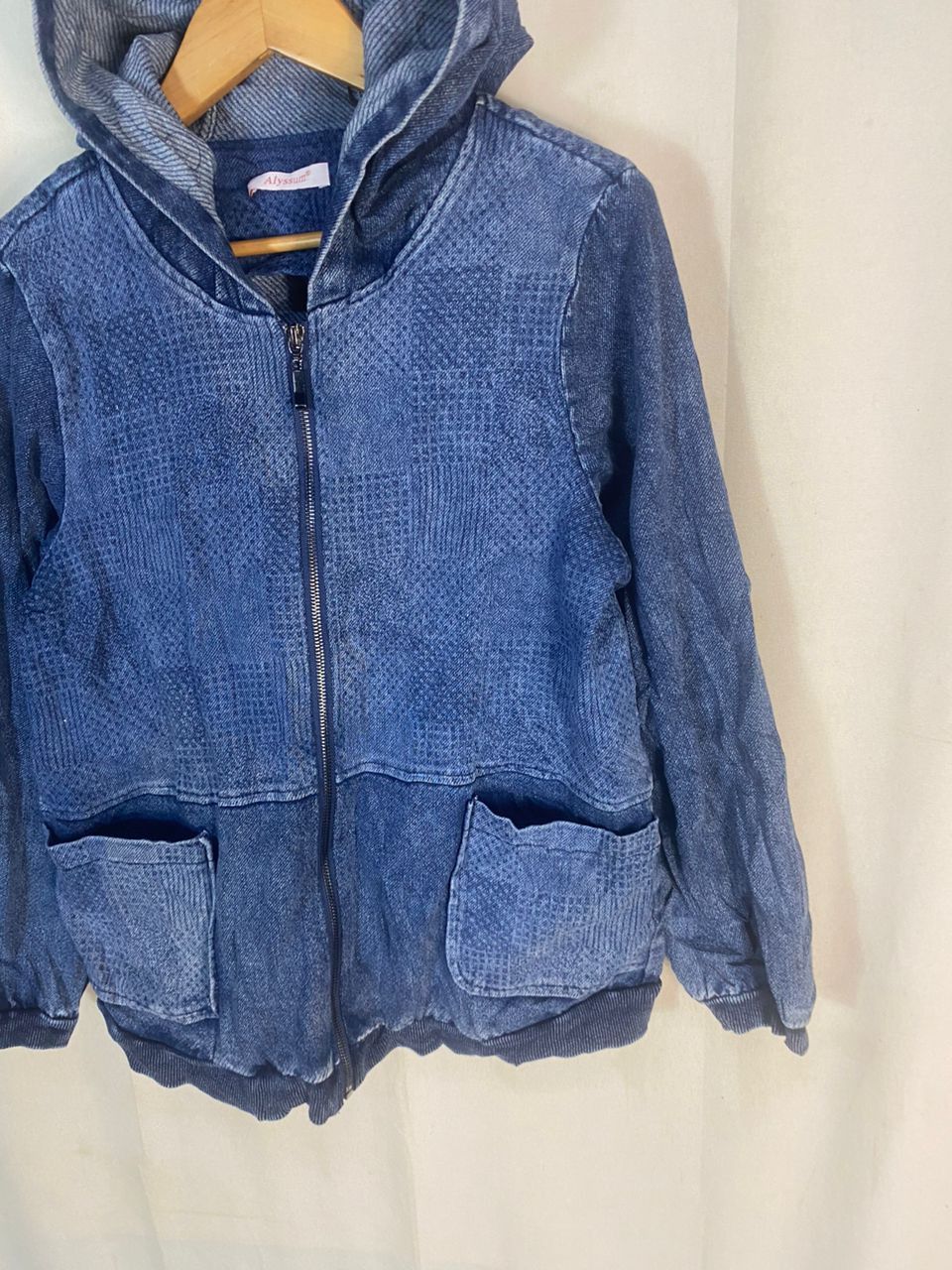 Japanese Brand Unisex🔥 alyssum denim zipper hoodie Size US M / EU 48-50 / 2 - 3 Thumbnail