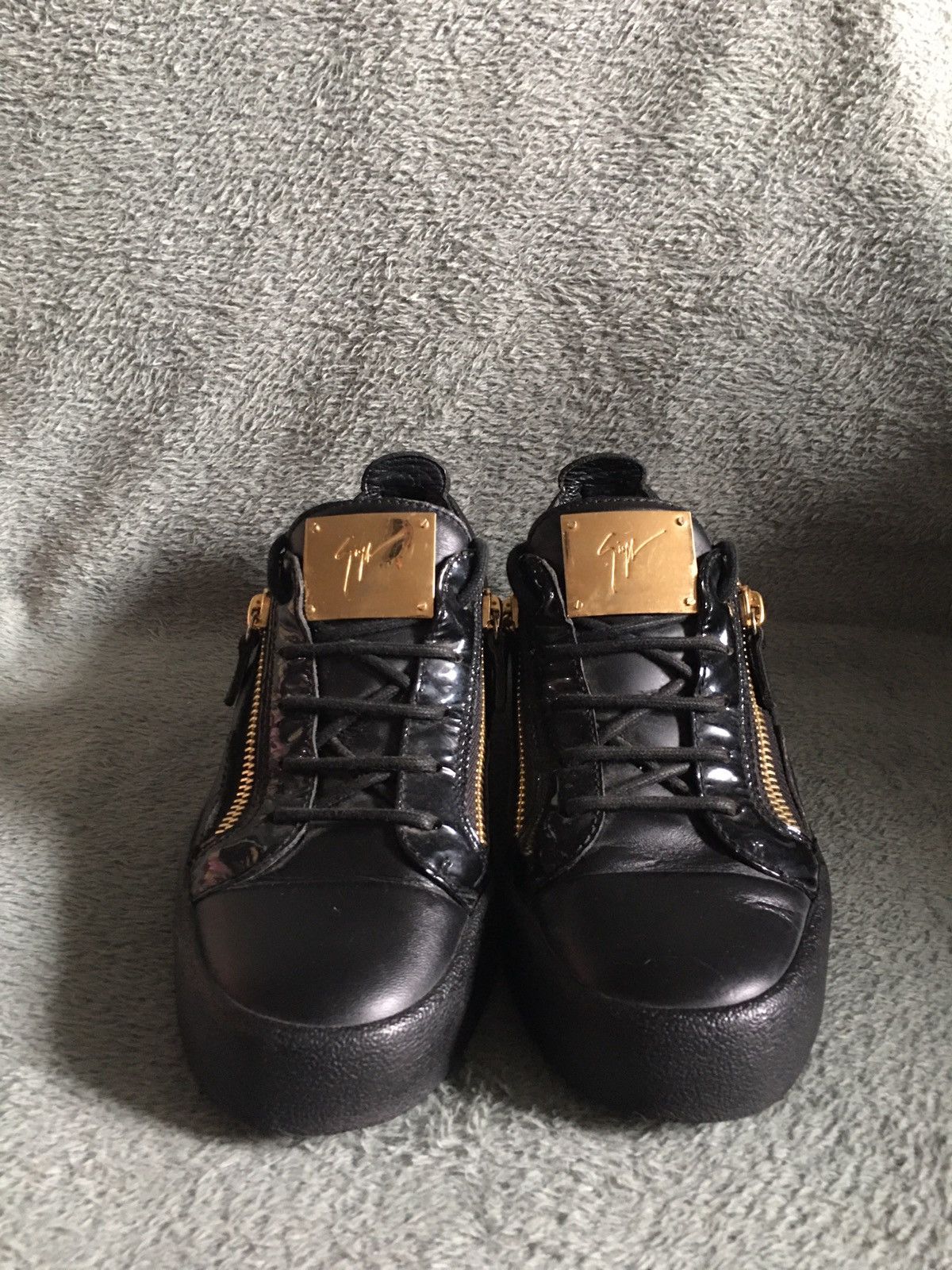 Giuseppe Zanotti Giuseppe Zanotti Black Leather Low-top Sneakers EU 41 Size US 8 / EU 41 - 3 Thumbnail