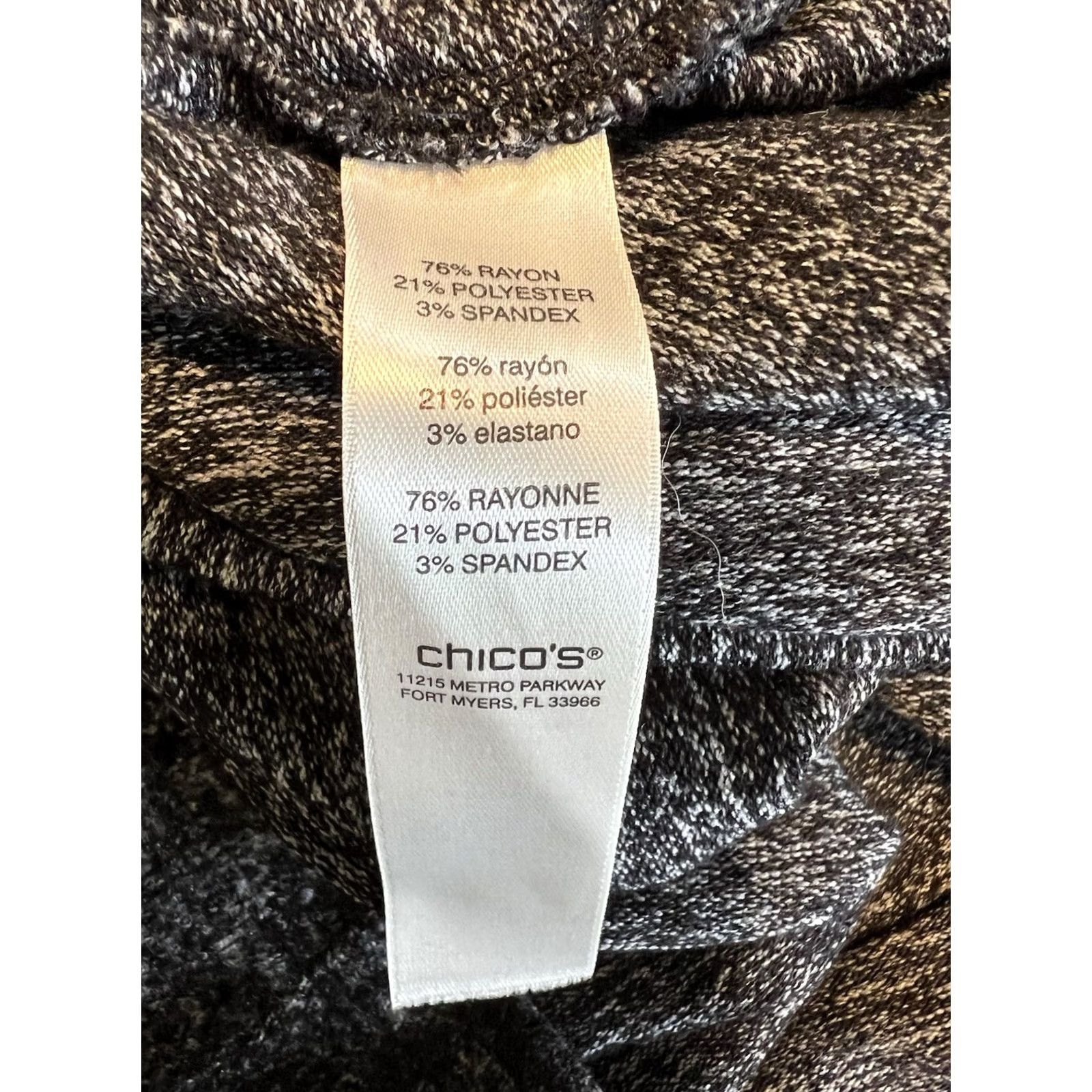 Vintage Chico’s Womens Gray Cowl Neck Tunic Top Shirt Rayon/Spandex Size 0 Size XS / US 0-2 / IT 36-38 - 3 Thumbnail