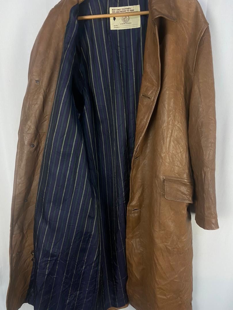 45rpm × Japanese Brand × Leather Vintage 45rpm studio leather trench coat Size US M / EU 48-50 / 2 - 4 Thumbnail