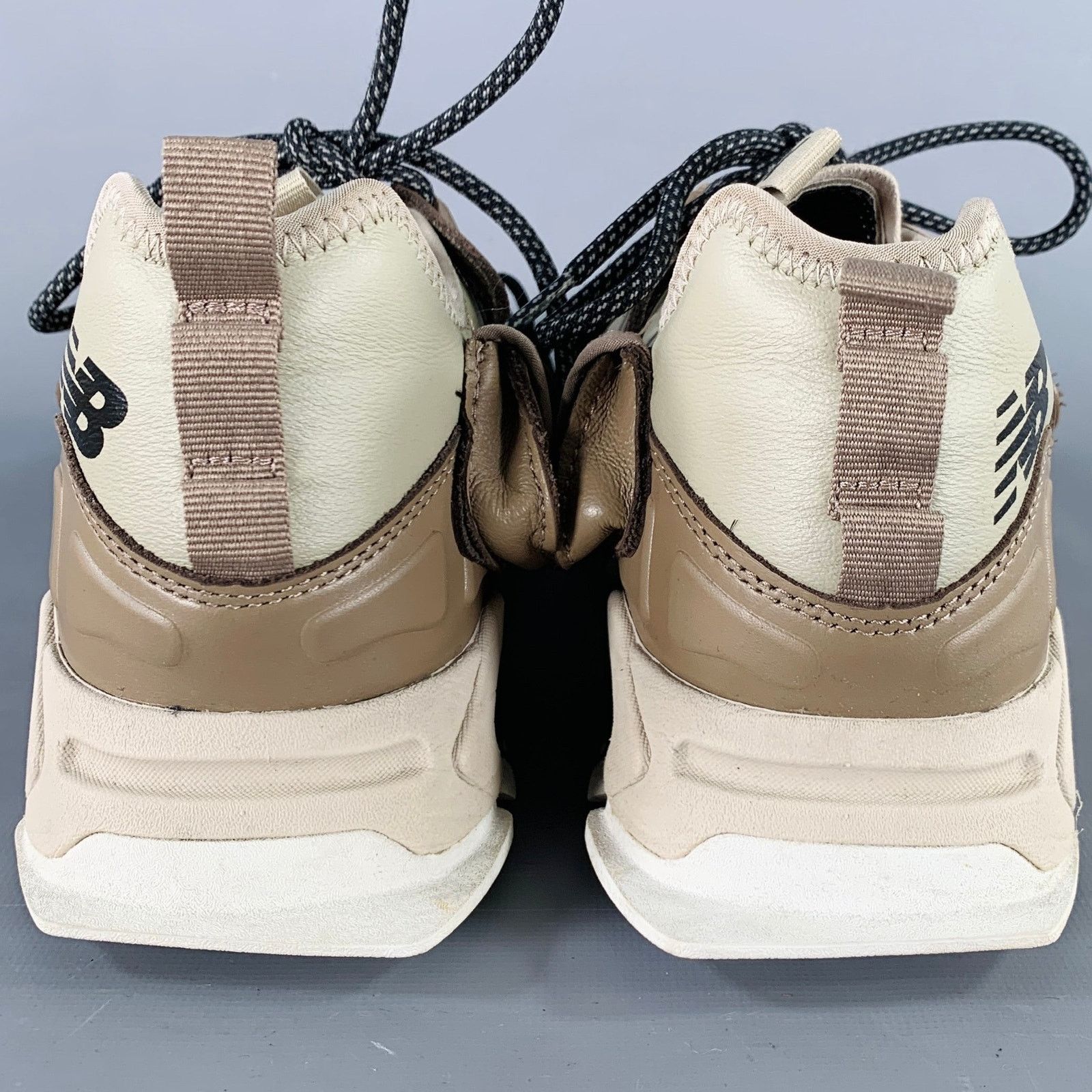 New Balance 10.5 X-RACER Grey Tan Color Block Leather Lace Up Sneakers Size US 10.5 / EU 43-44 - 3 Thumbnail