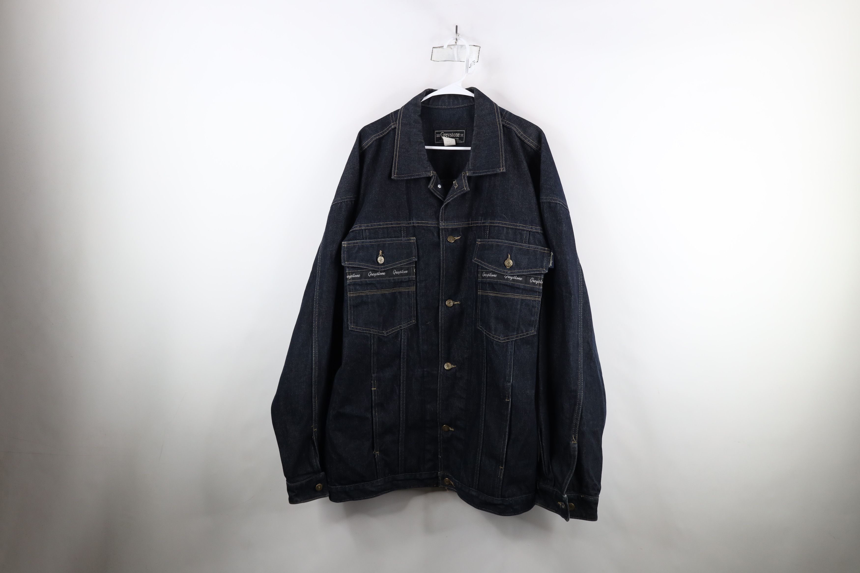 Vintage Vintage 90s Y2K Streetwear Baggy Denim Jean Trucker Jacket Size US XXL / EU 58 / 5 - 1 Thumbnail
