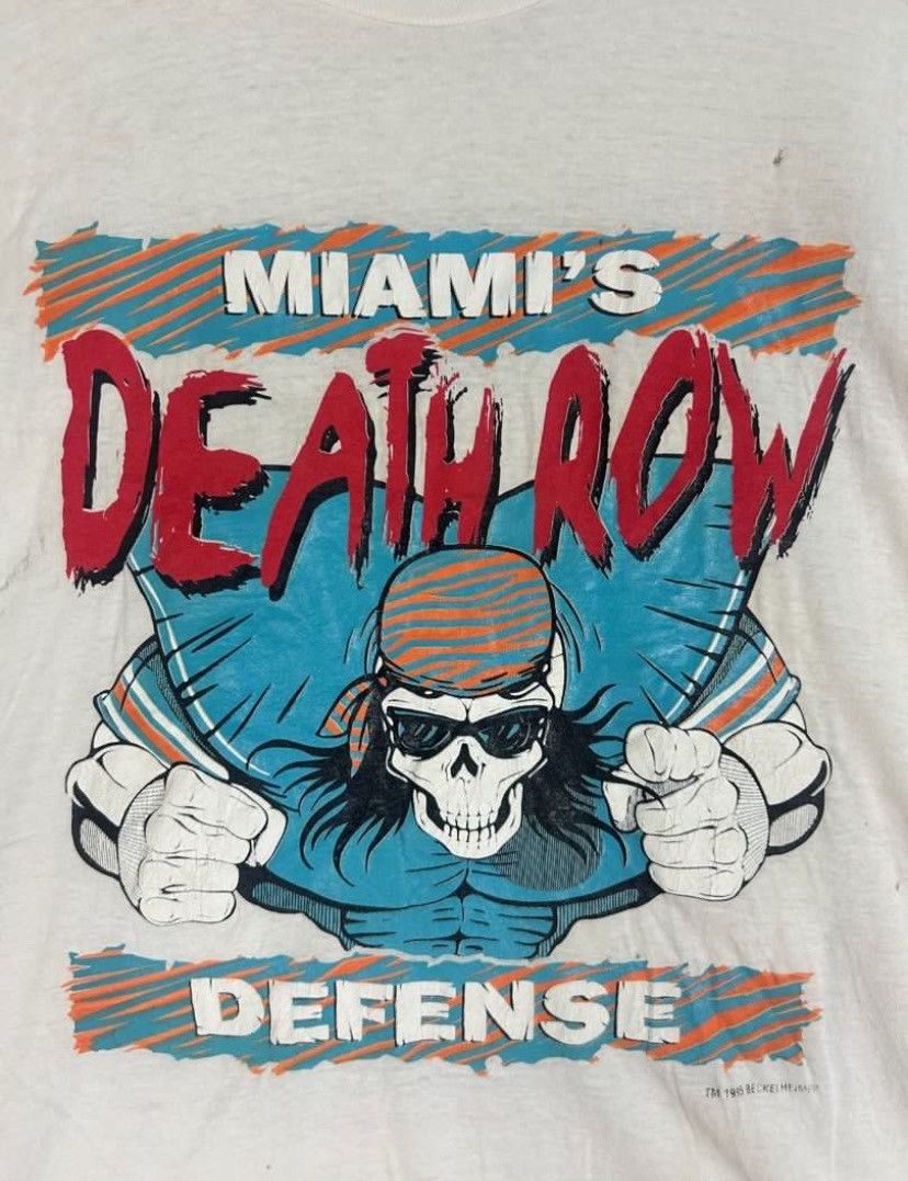 NFL × Vintage Vintage 90s Miami Death Row Defense- miami hurricanne Size US XL / EU 56 / 4 - 4 Thumbnail