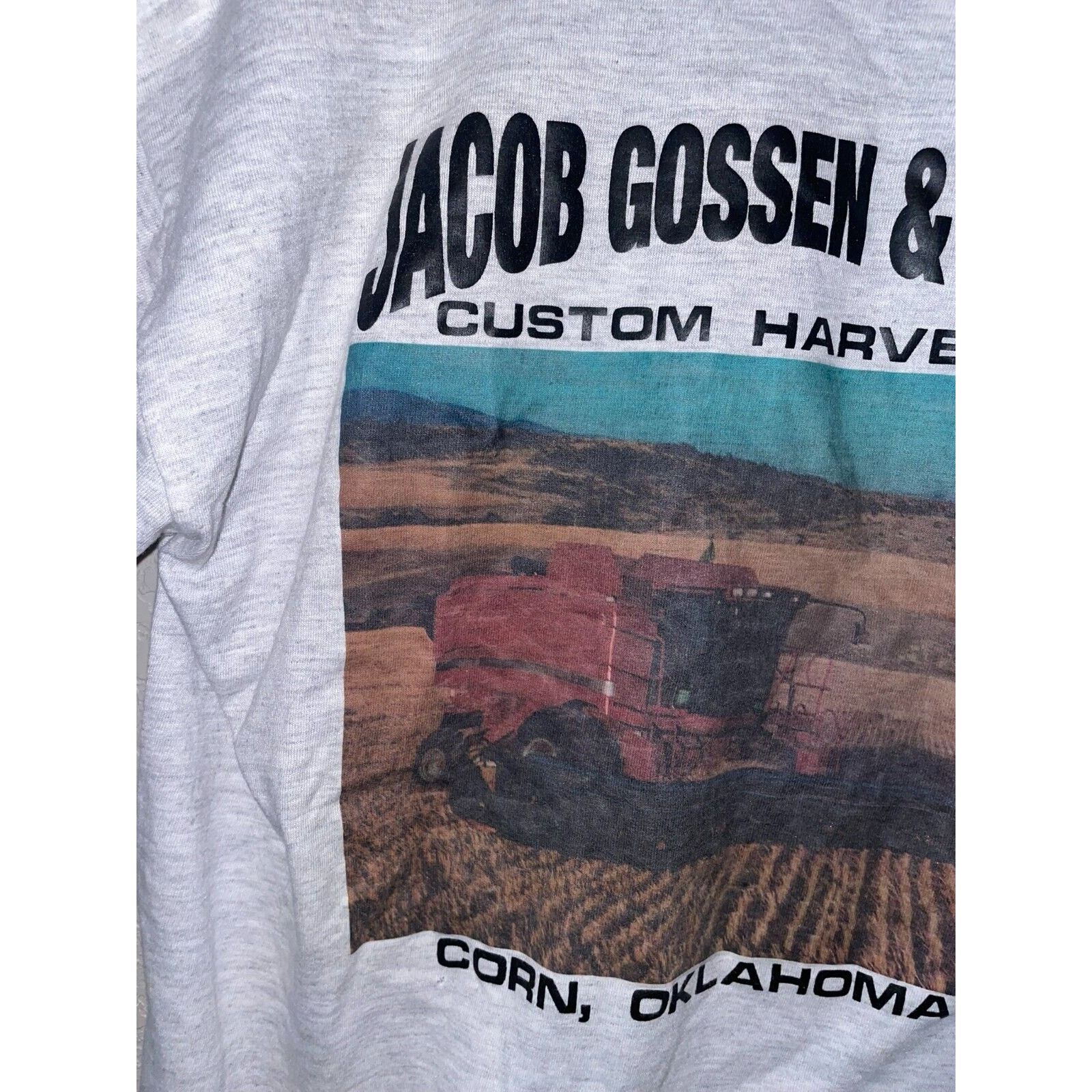Jerzees Vintage Jacob Gossen & Sons Shirt Custom Corn OK Tee 90s S Size US S / EU 44-46 / 1 - 8 Thumbnail