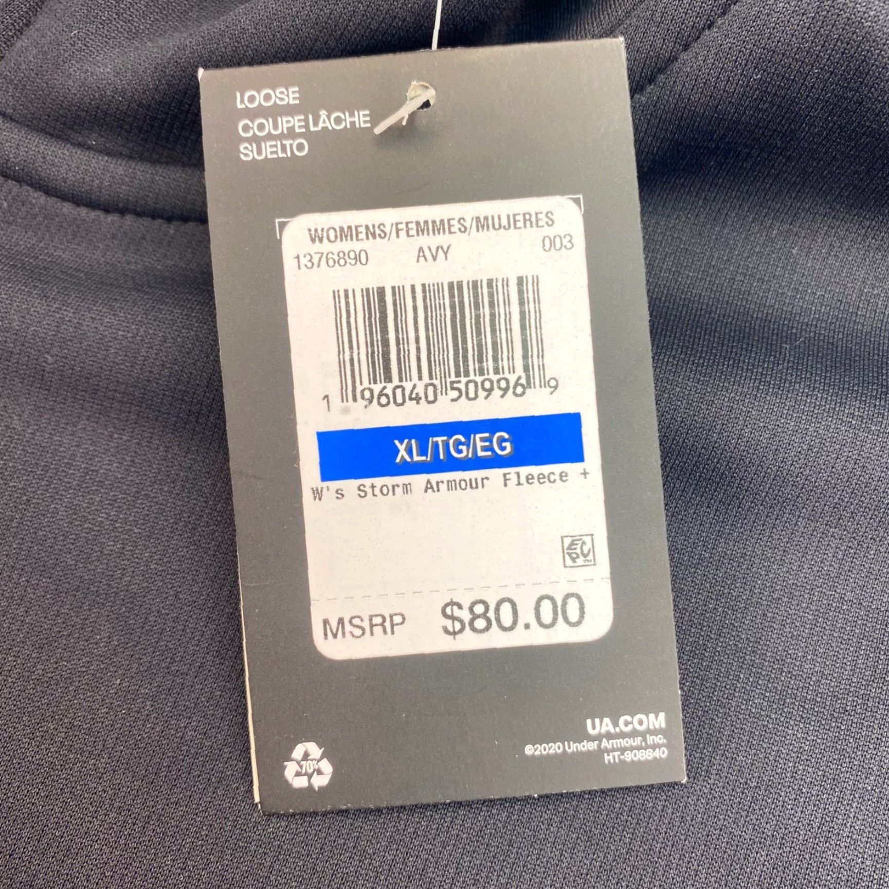 Under Armour Under Armour Hoodie Women's XL 1/2 Zip Black Orange Stripe Pullover Raglan Pocket Logo Loose Fit Activewear Casual Sportswear Size XL / US 12-14 / IT 48-50 - 7 Thumbnail