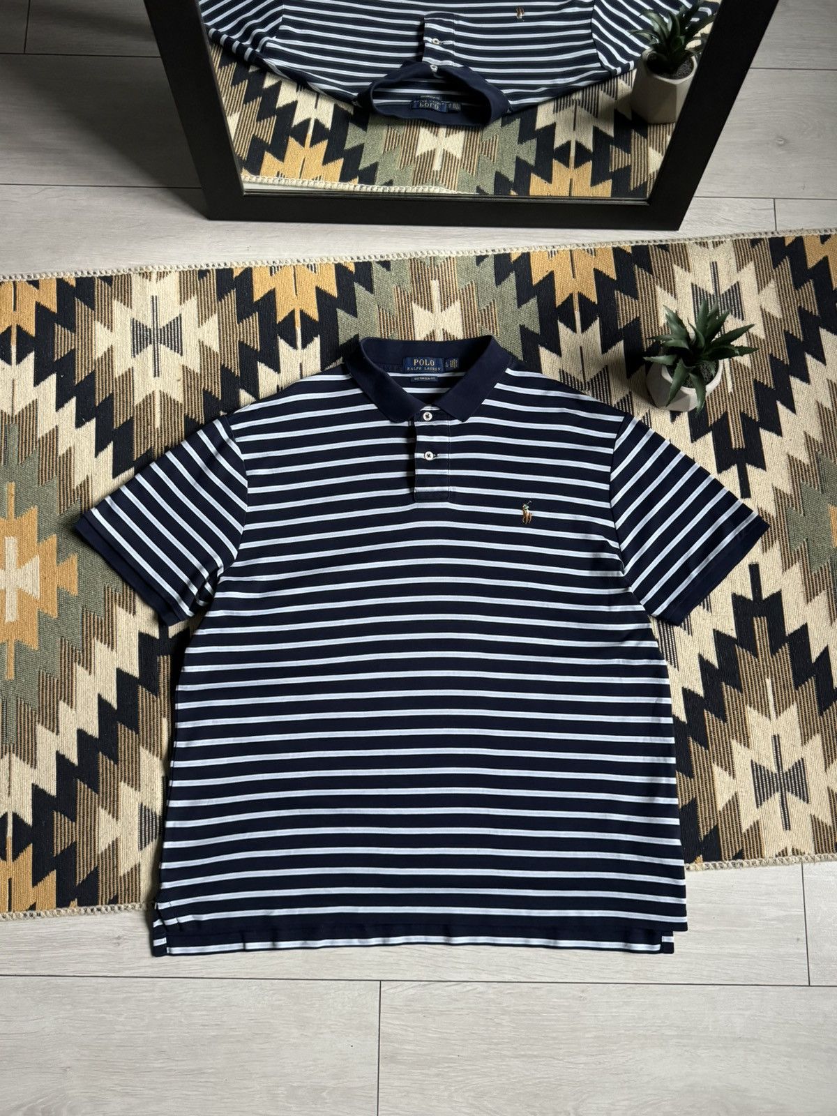 Polo Ralph Lauren Vintage Polo Ralph Lauren Stripped T-shirt Size US XL / EU 56 / 4 - 1 Thumbnail