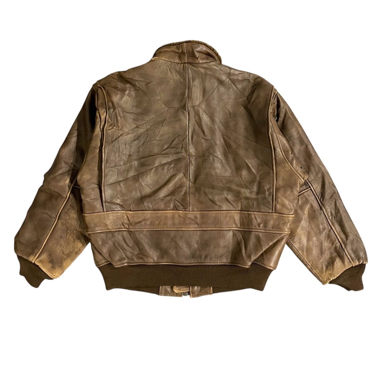 Vintage Vintage Sheep Leather Bomber Jacket Size US L / EU 52-54 / 3 - 2 Thumbnail