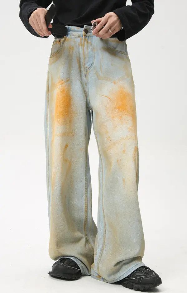 Japanese Brand Kizuki x Airi High street distressed vintage wide-leg jeans Size US 32 / EU 48 - 1 Thumbnail