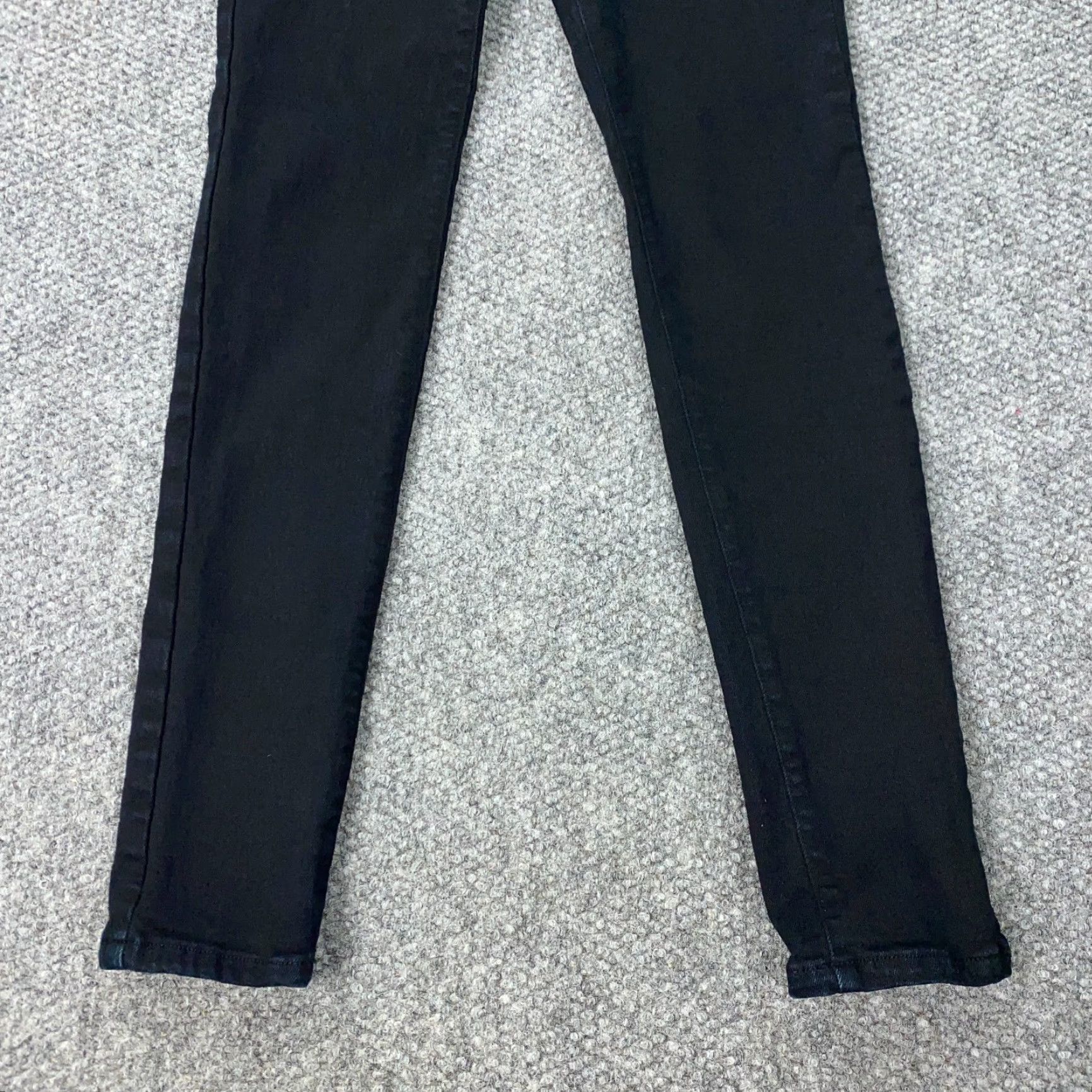 Edwin VINTAGE Edwin Jeans Womens Size 2 Black Mid Rise Skinny Stretch Denim Zip Inseam 30 Womens Size 25" / US 0 / IT 36 - 3 Thumbnail