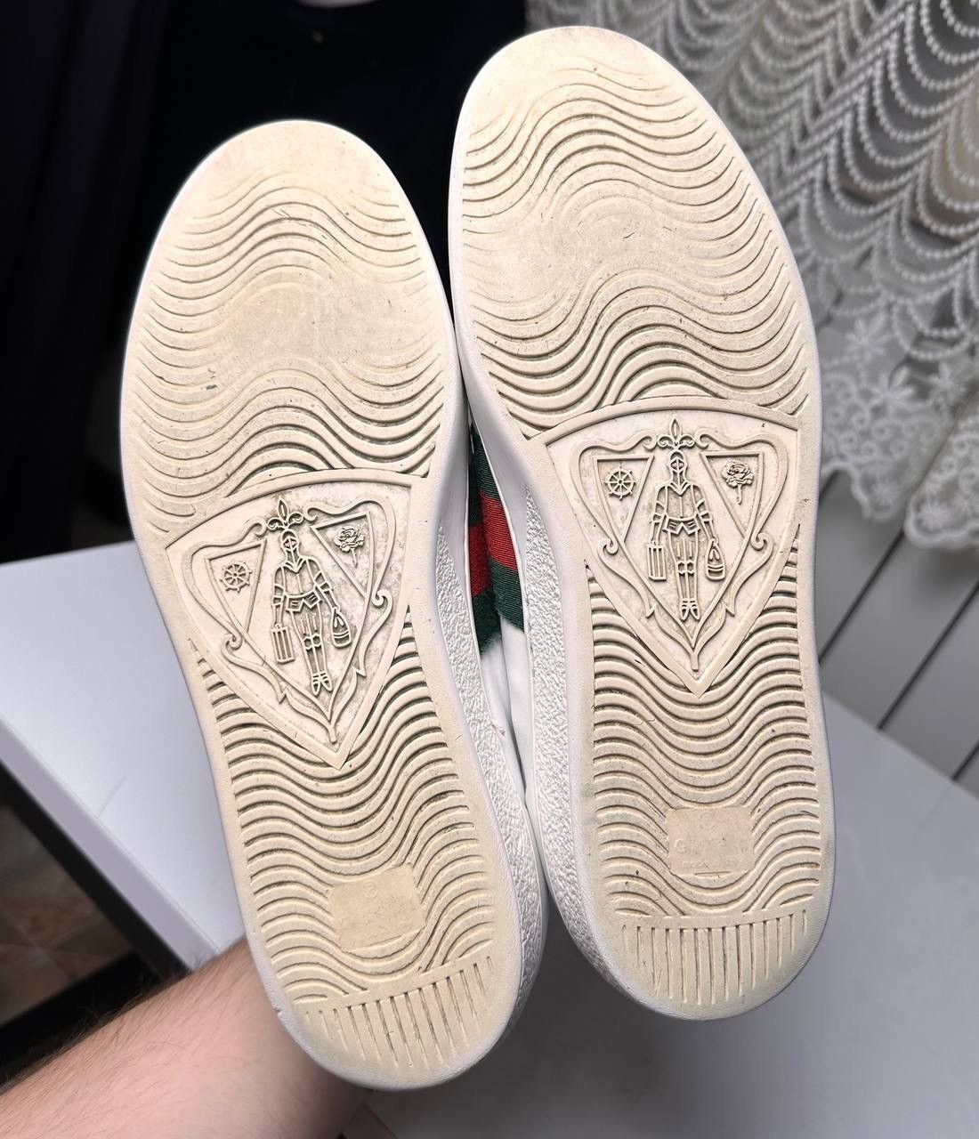 Gucci Rare Gucci Ace Classic White Leather Low Top Sneakers Stripe Size US 8 / EU 41 - 17 Thumbnail