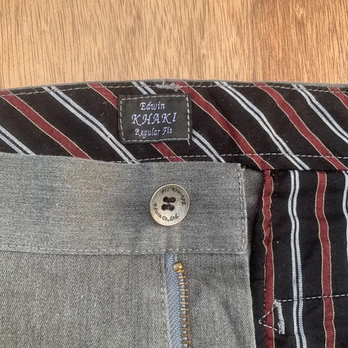 Edwin ⚡️ FLASH SALE ⚡️EDWIN KHAKI REGULAR FIT TROUSERS BLANK PANTS Size US 30 / EU 46 - 7 Thumbnail