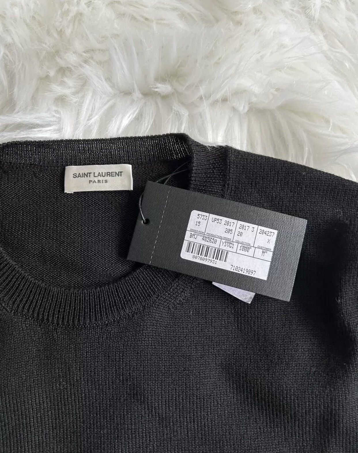 Saint Laurent Paris × Yves Saint Laurent Saint Laurent wool sweater knitted sweater2412-Nextarrow Size US M / EU 48-50 / 2 - 3 Thumbnail