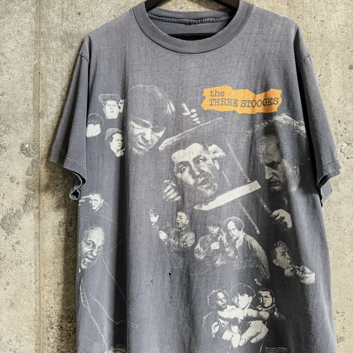Vintage 90’s Vintage SUN FADED Three Stooges AOP Movie Promo T Shirt Size US L / EU 52-54 / 3 - 2 Thumbnail