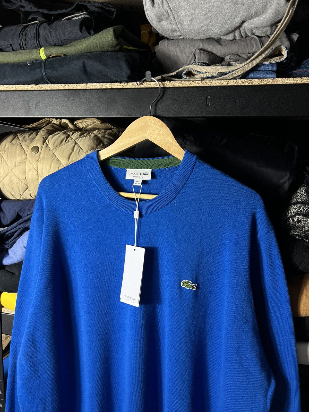 Lacoste 🐊 Lacoste Organic Cotton Crew neck Sweater Blue XXXL FR 8 Size US XXL / EU 58 / 5 - 2 Thumbnail