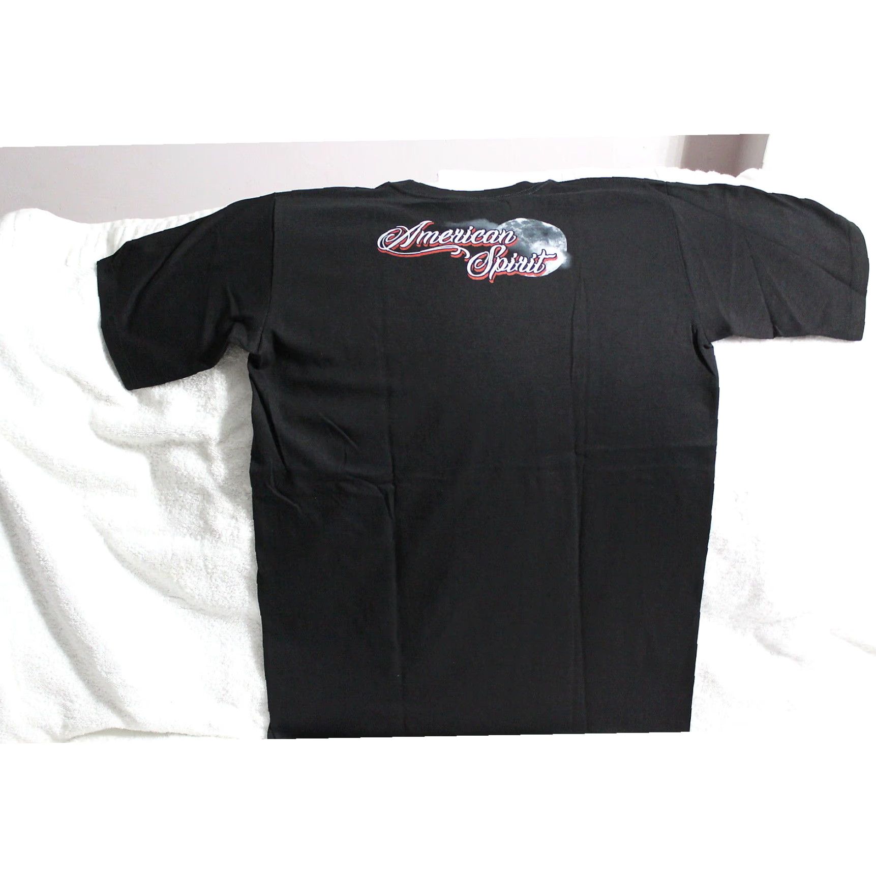 Vintage American Spirit Mens Black Motorcycle Skeleton Eagle T Shirt Size US XL / EU 56 / 4 - 3 Thumbnail