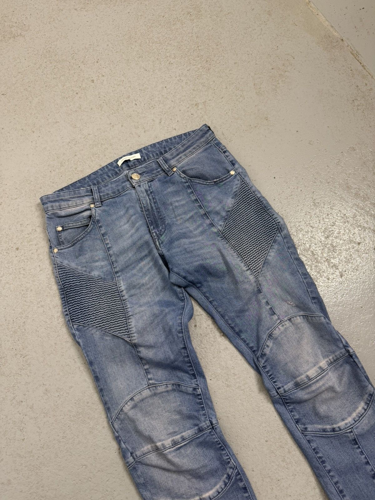 Pierre Balmain Pierre Balmain Biker Jeans Size US 33 - 3 Thumbnail