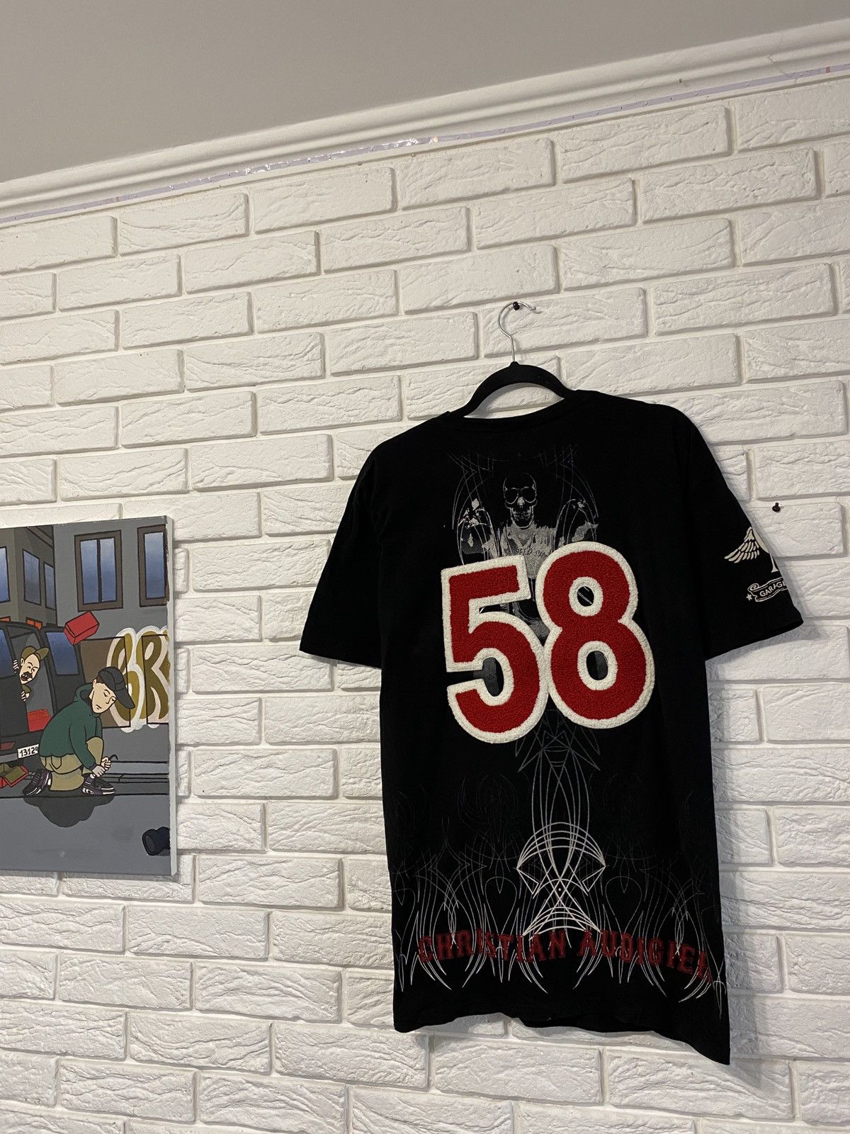 Christian Audigier × Ed Hardy × Vintage Vintage Christian Audigier DSWT Puff Print Patch T Shirt Y2K Size US L / EU 52-54 / 3 - 1 Thumbnail