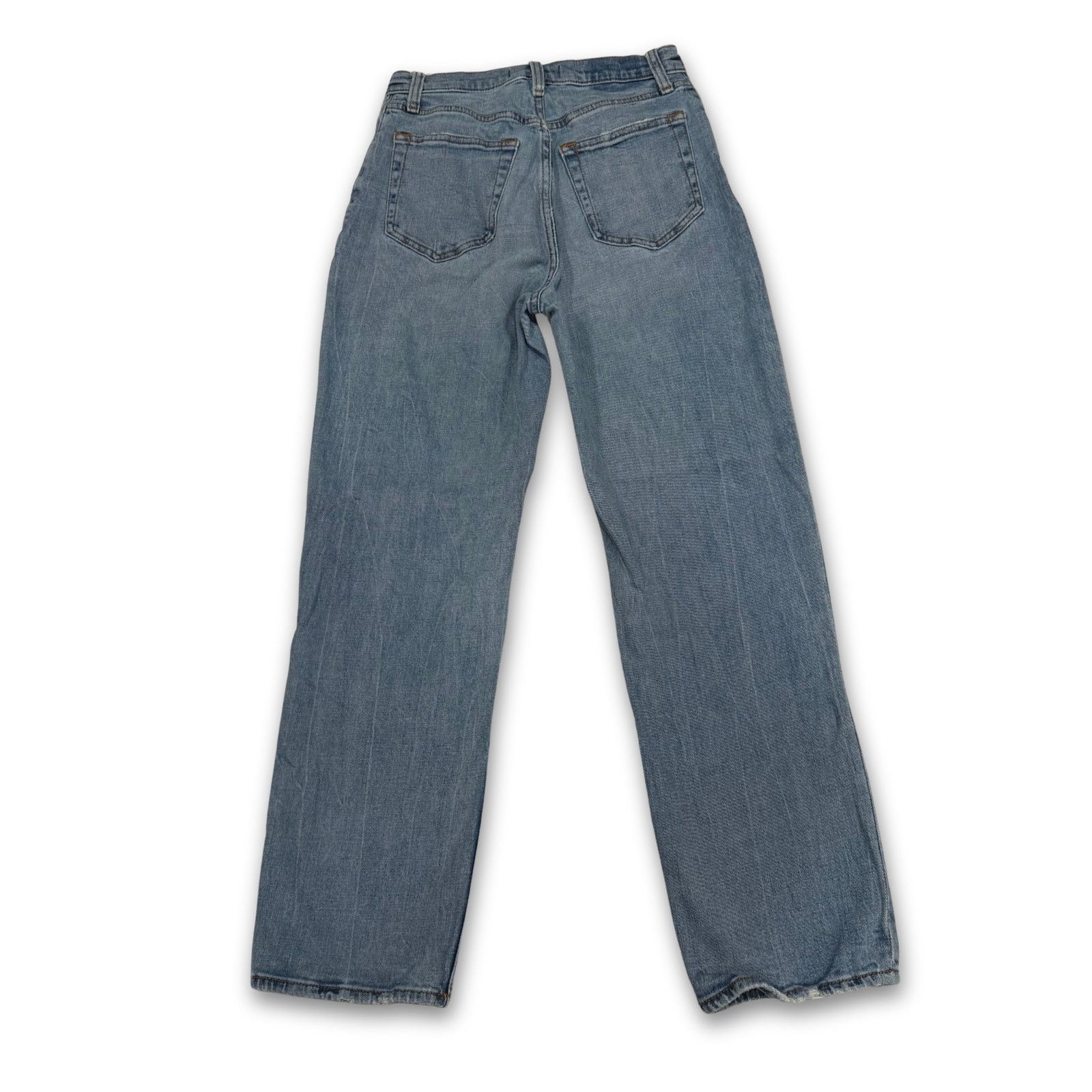 Abercrombie & Fitch Distressed The Ankle Straight Ultra High Rise | Women's 27/4 Size 27" / US 4 / IT 40 - 2 Thumbnail