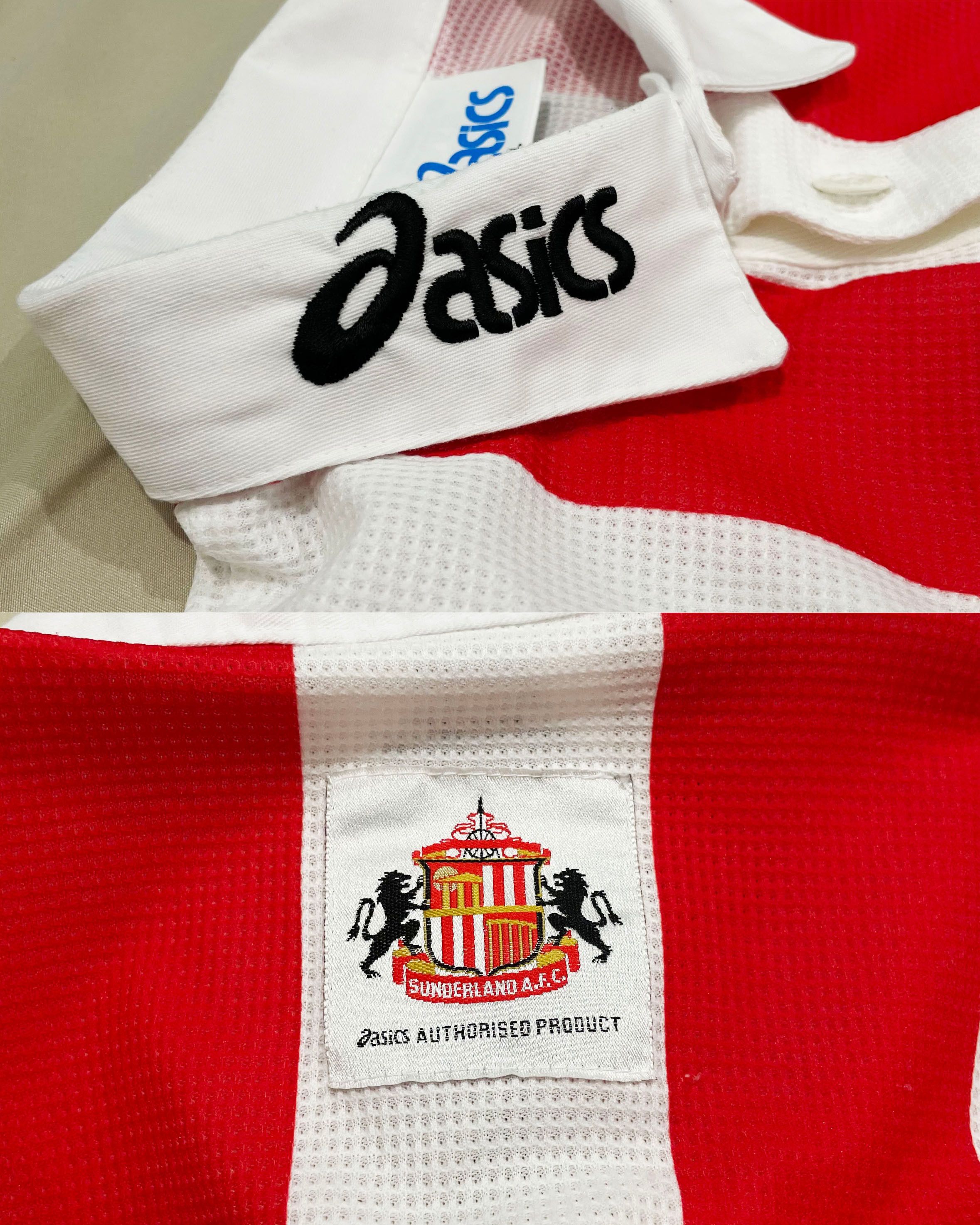 Asics Sunderland AFC Home Kit 1997 1998 1999 Size US L / EU 52-54 / 3 - 5 Thumbnail