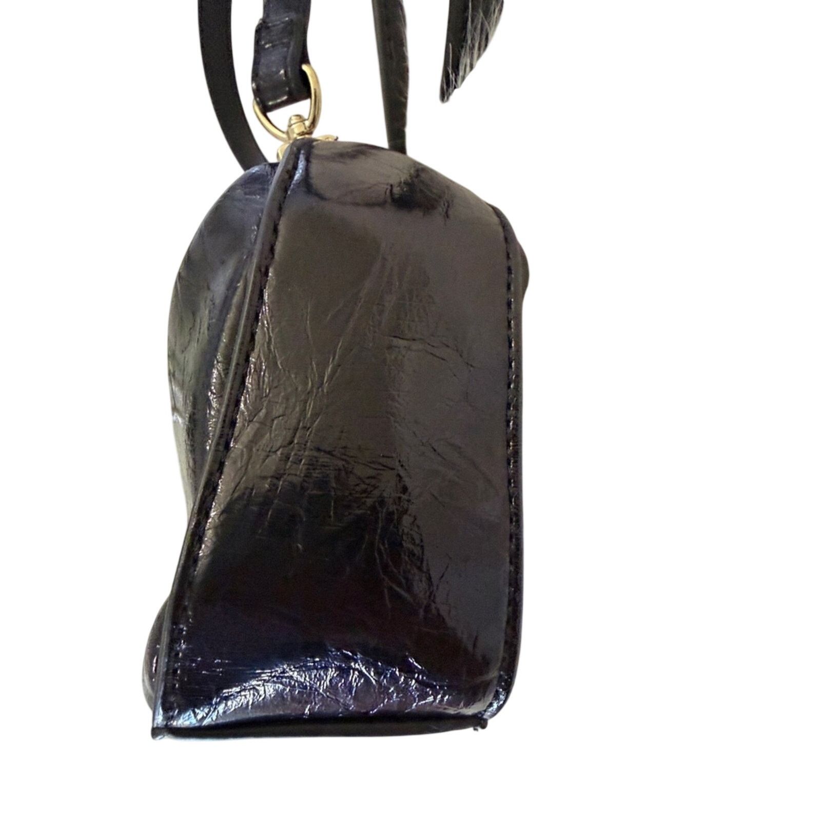 Zara ZARA Mini Bucket Black Bag with Metallic Gold Handle Size ONE SIZE - 5 Thumbnail