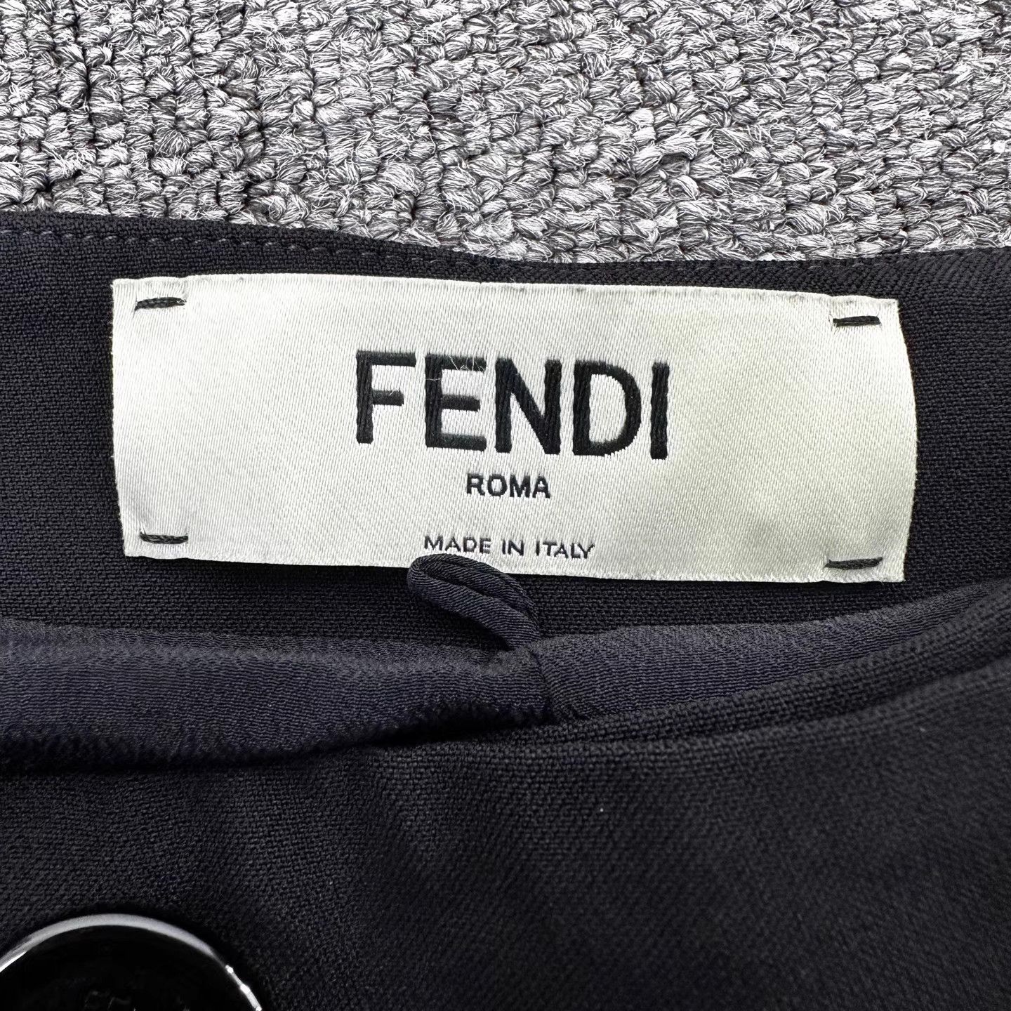 Fendi Fendi Black Double-Breasted Tailored Skirt K12 Size 26" / US 2 / IT 38 - 4 Thumbnail