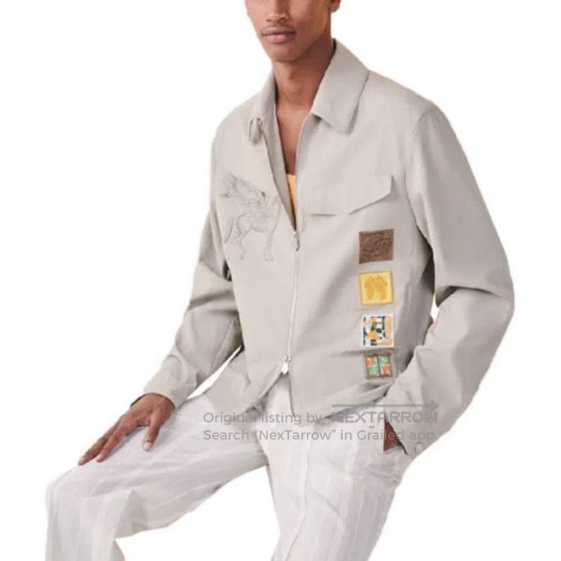 Hermes Hermes Jacket, Jacket with Flying Horse Embroidery, Leathe Size US M / EU 48-50 / 2 - 8 Thumbnail