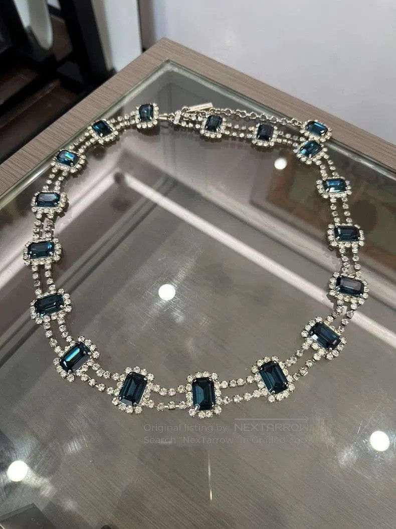 Dolce & Gabbana Dolce Gabbana Vintage Blue Crystal Necklace. Size ONE SIZE - 2 Thumbnail