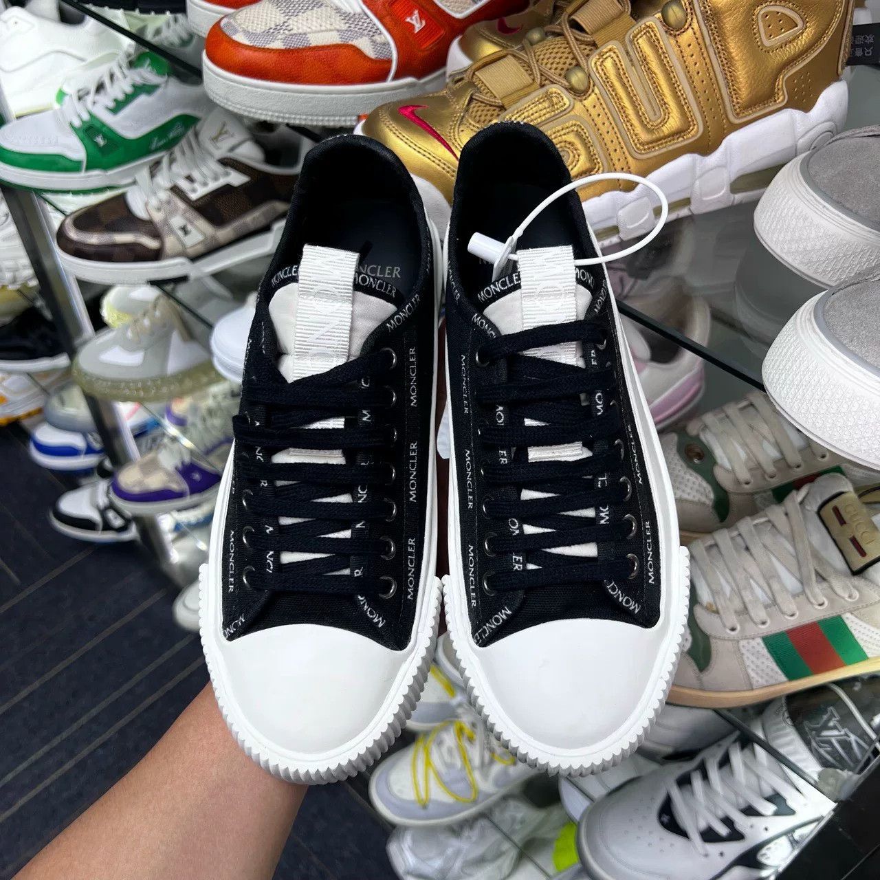 Moncler Moncler All-Over Print Sneakers Size US 7 / IT 37 - 1 Thumbnail