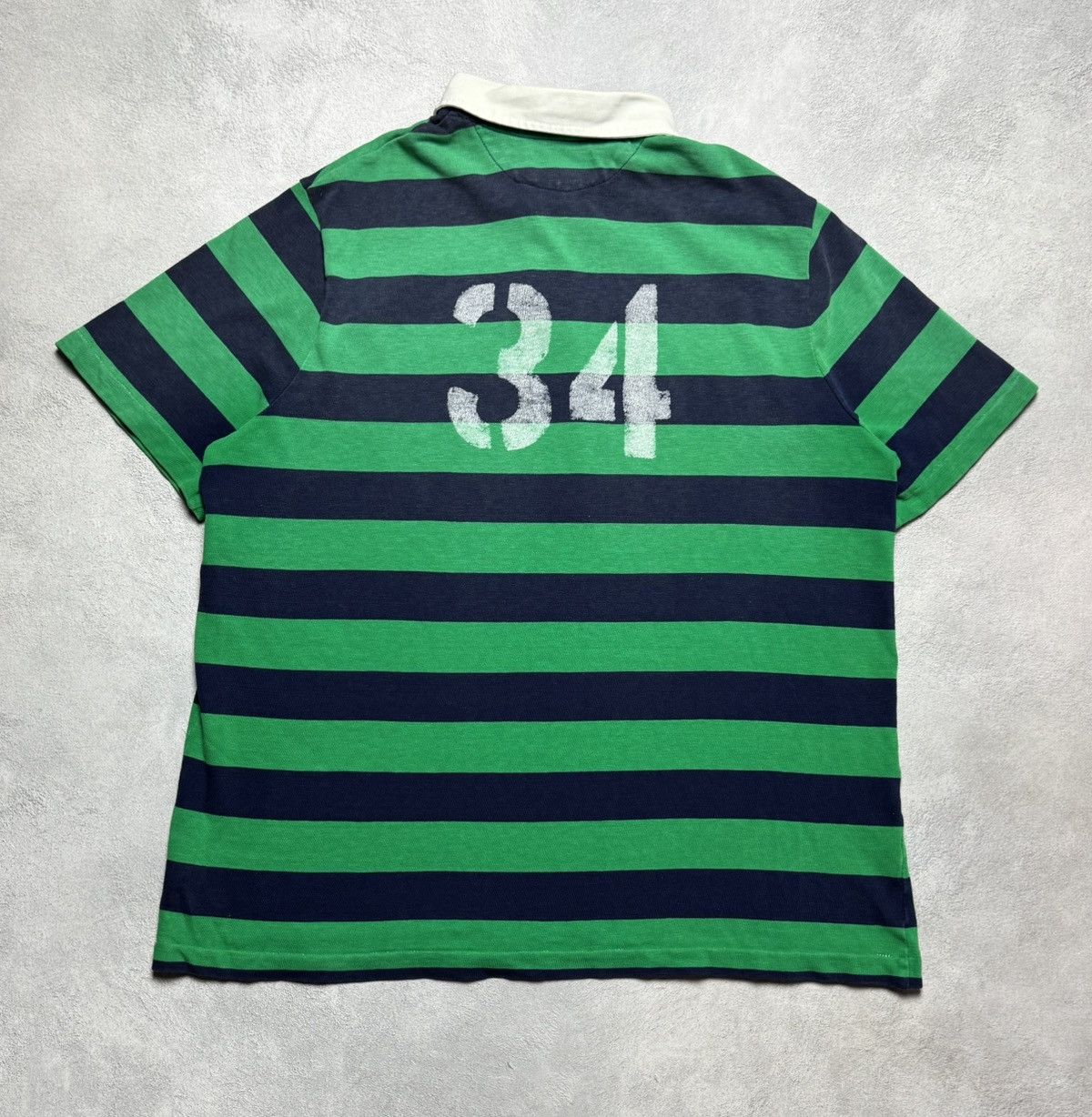 Polo Ralph Lauren Polo Ralph Lauren Class RL Claude Striped Rugby Polo Shirt Size US XXL / EU 58 / 5 - 2 Thumbnail